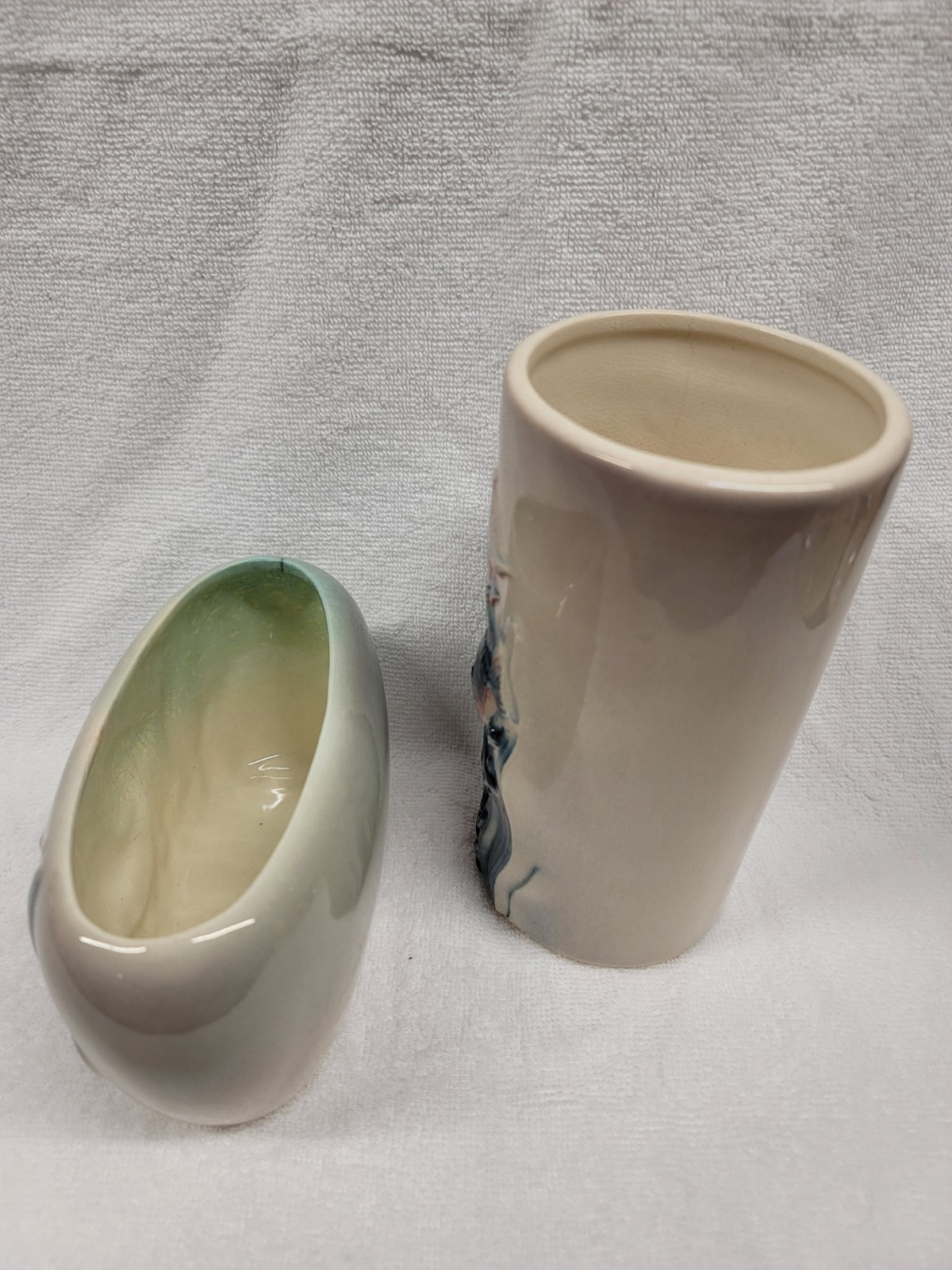 3 1/2″ & 7″ FISH VASE & OVAL PLANTER BY ROYAL COPLEY, ROYAL WINDSOR
