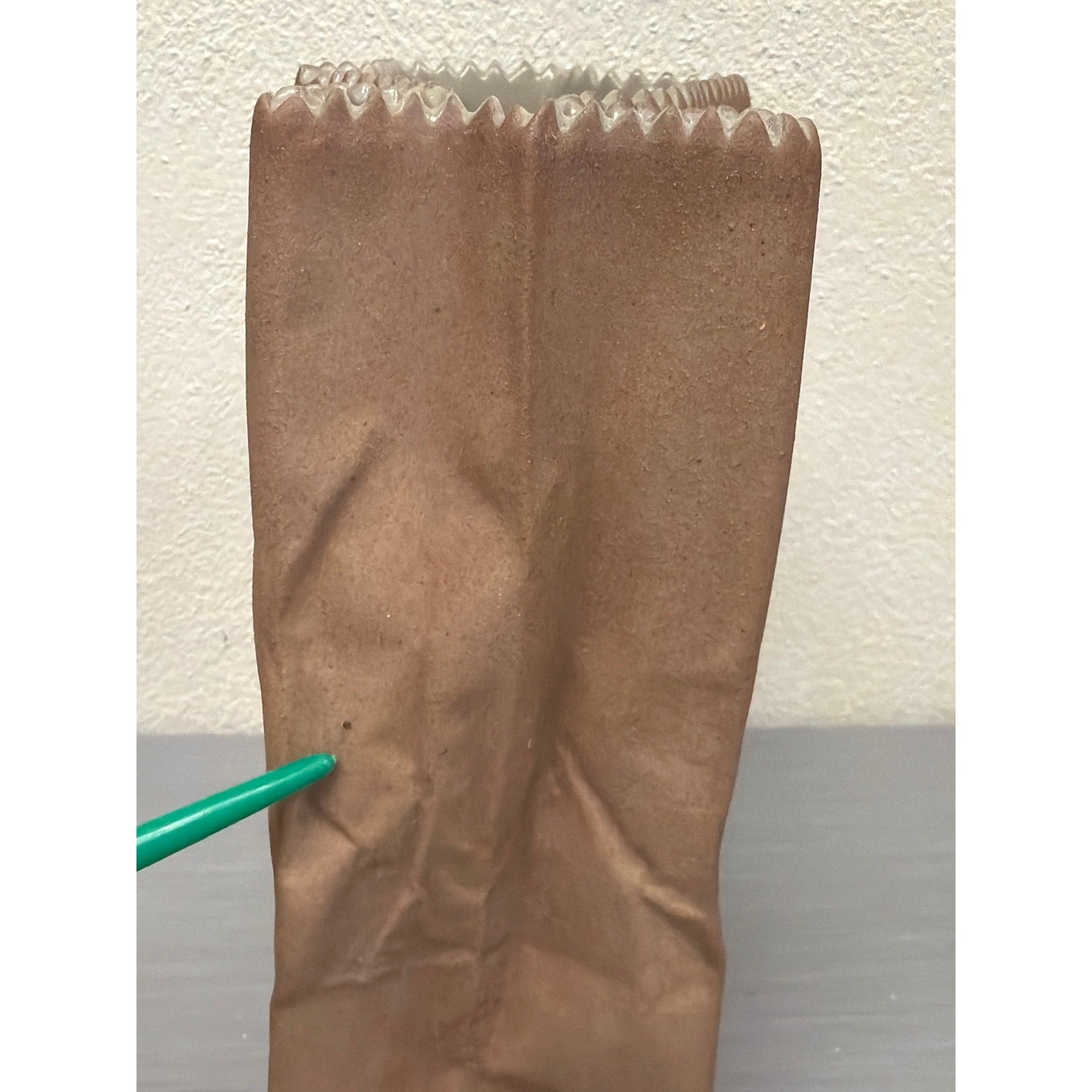Rosenthal Studio Line Brown Paper Bag Vase Tapio Wirkkala Design Germany 7.5”