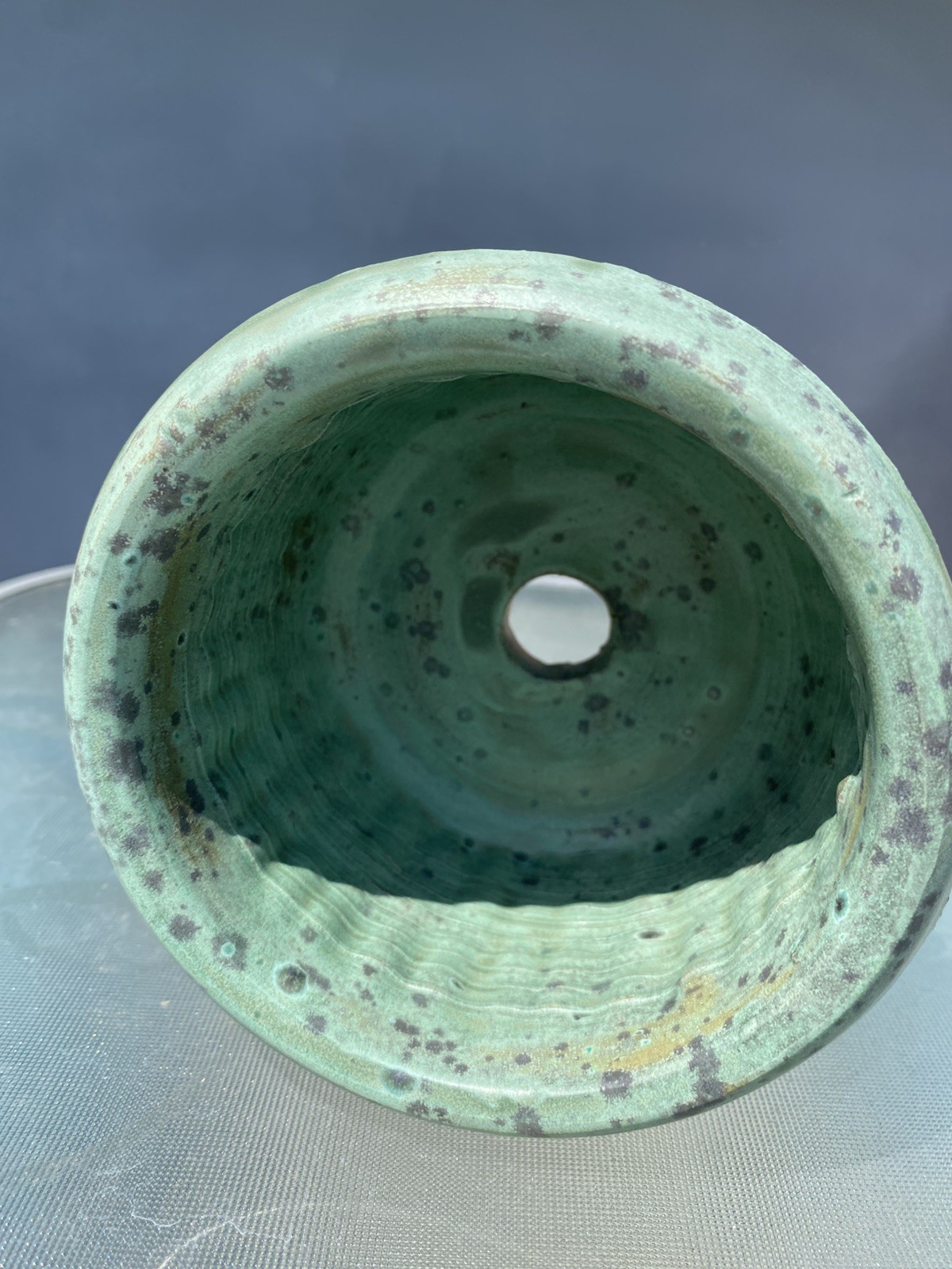 Wheel thrown Porcelain Cactus Succulent Planter 5.25“ Diam 3 5/8” h hand carved