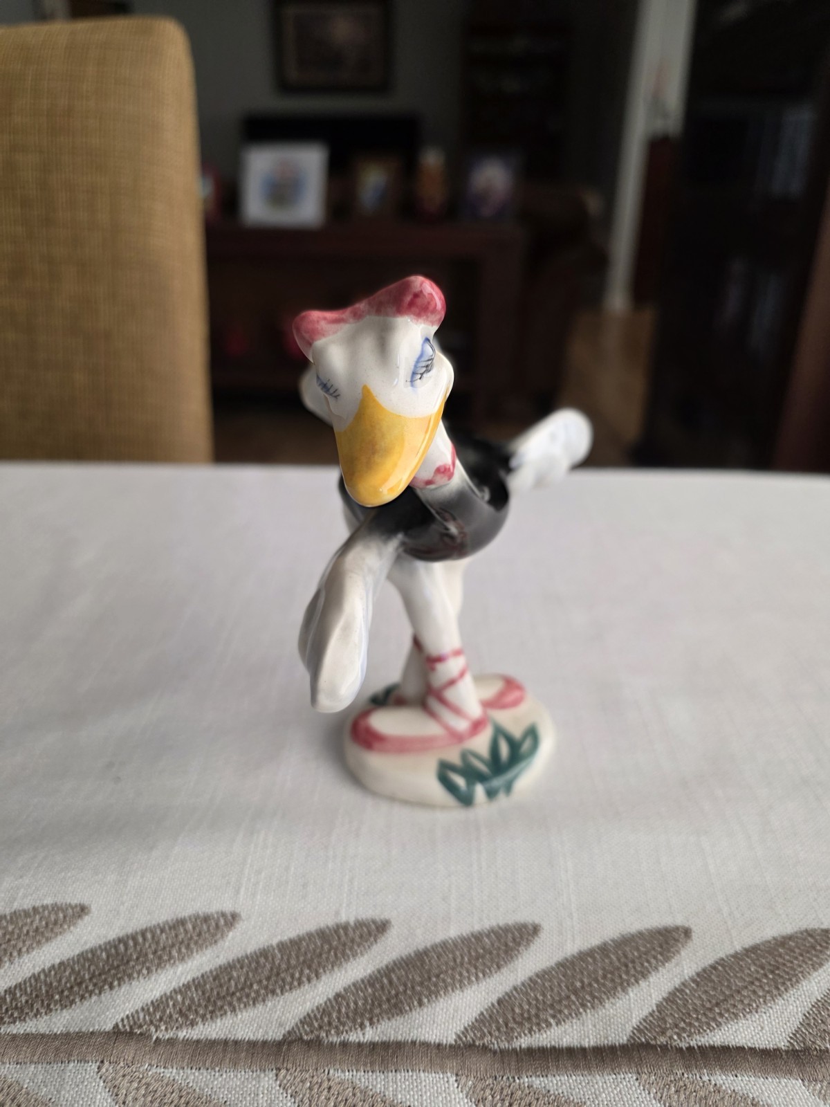 Disney Hand Painted Fantasia Ostrich by Vernon Kilns 1940