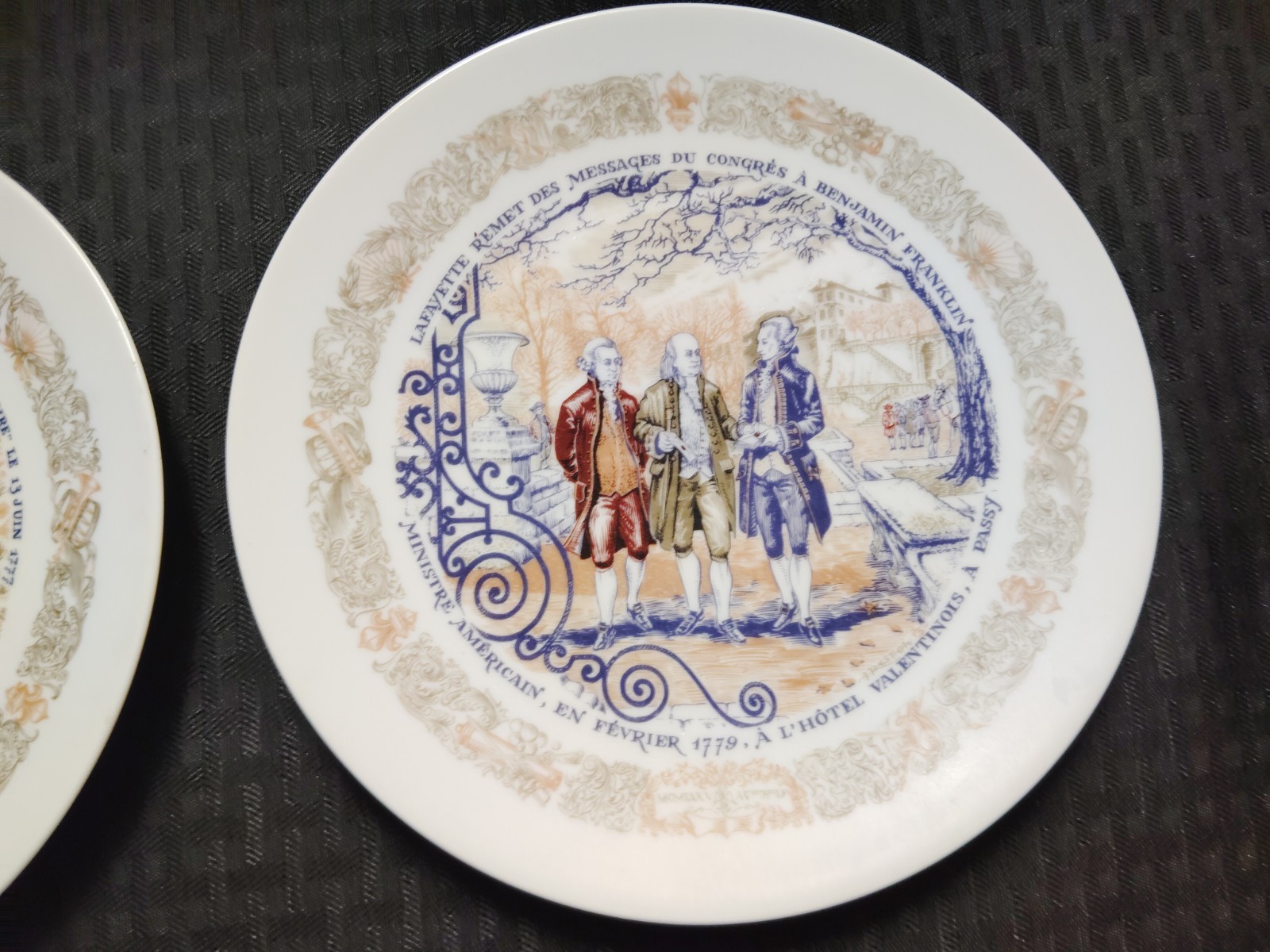 Vintage Collector Plates, Porcelain plates, historical French dishes