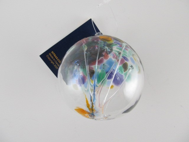 Kitras Art Glass Ball – Tree of Friendship – Glass Ornament – In Box With Tag