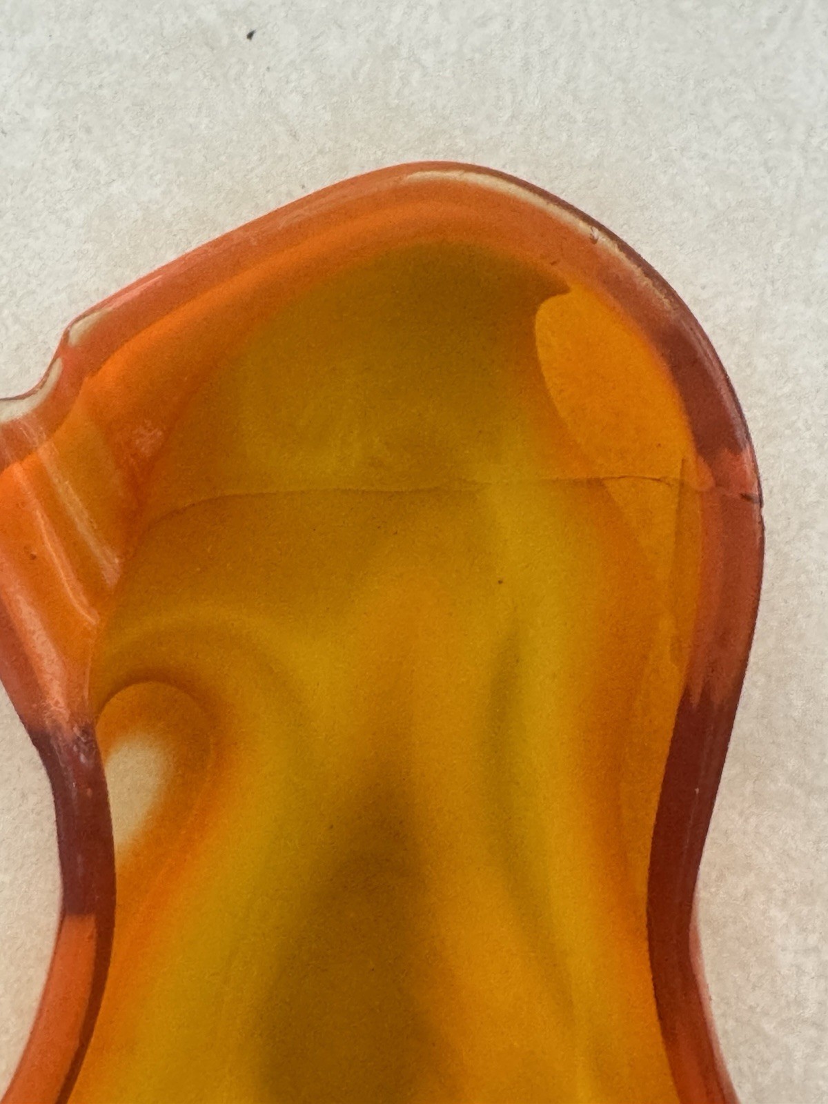 Vintage Sasaki Japanise Orange And Yellow Glass Ashtray Trinket Dish