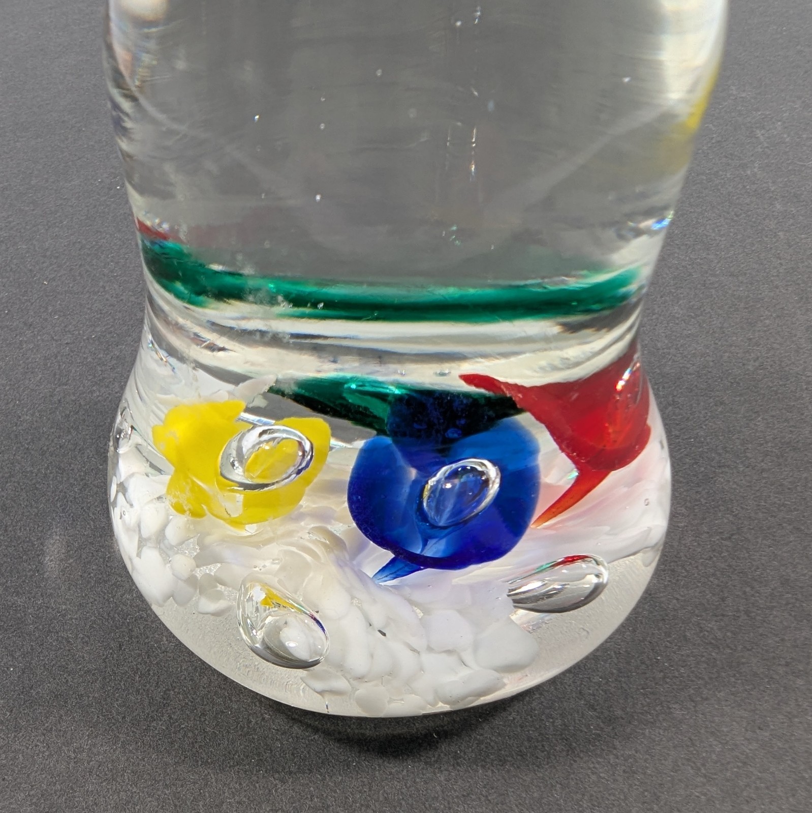 Maude and Bob St Clair Vintage 1977 Glass Bell Shape Paperweight 4″ Tall