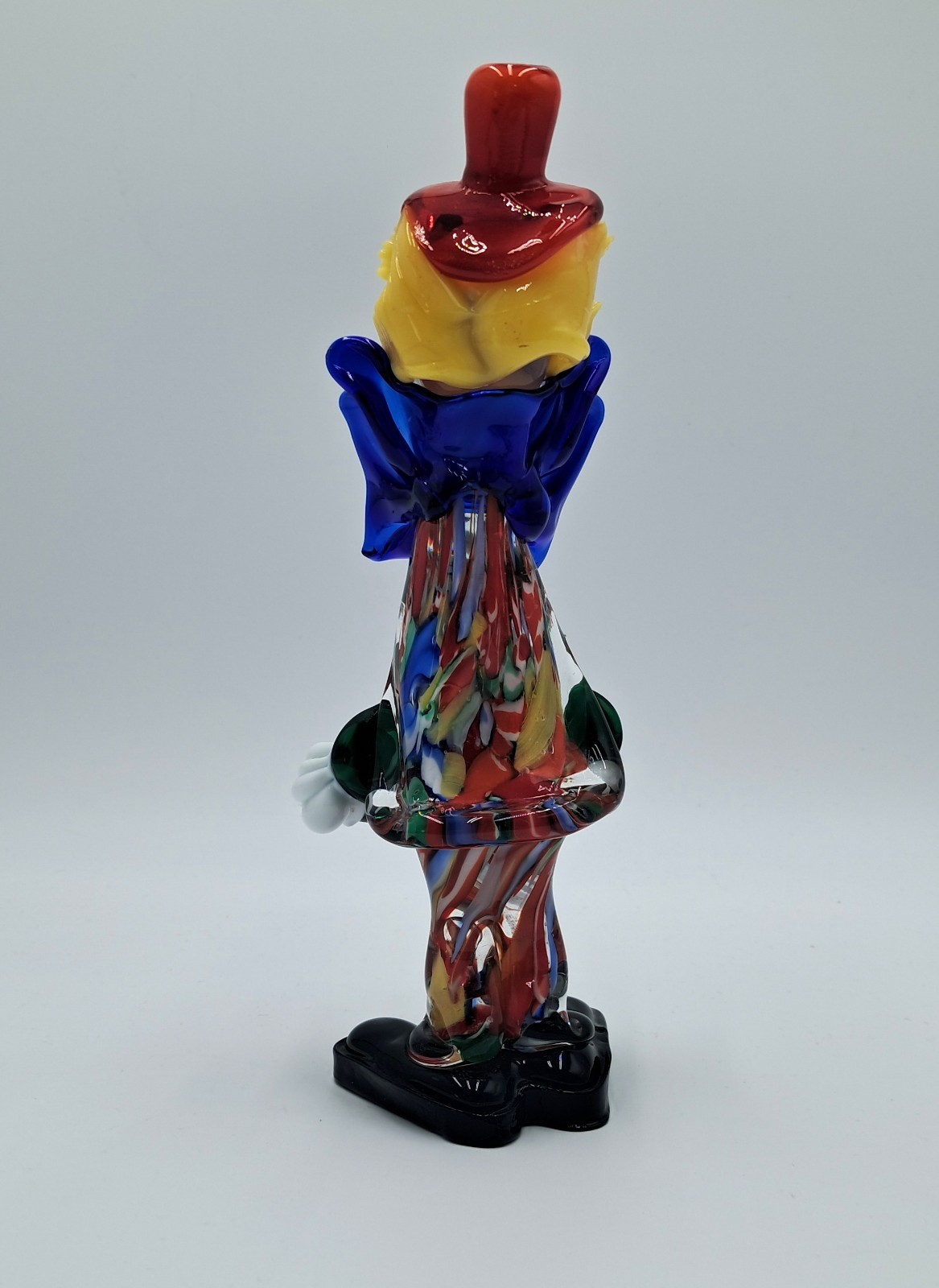 Murano Style Art Glass ~ Clown with an Accordian ~ 10 Inches tall