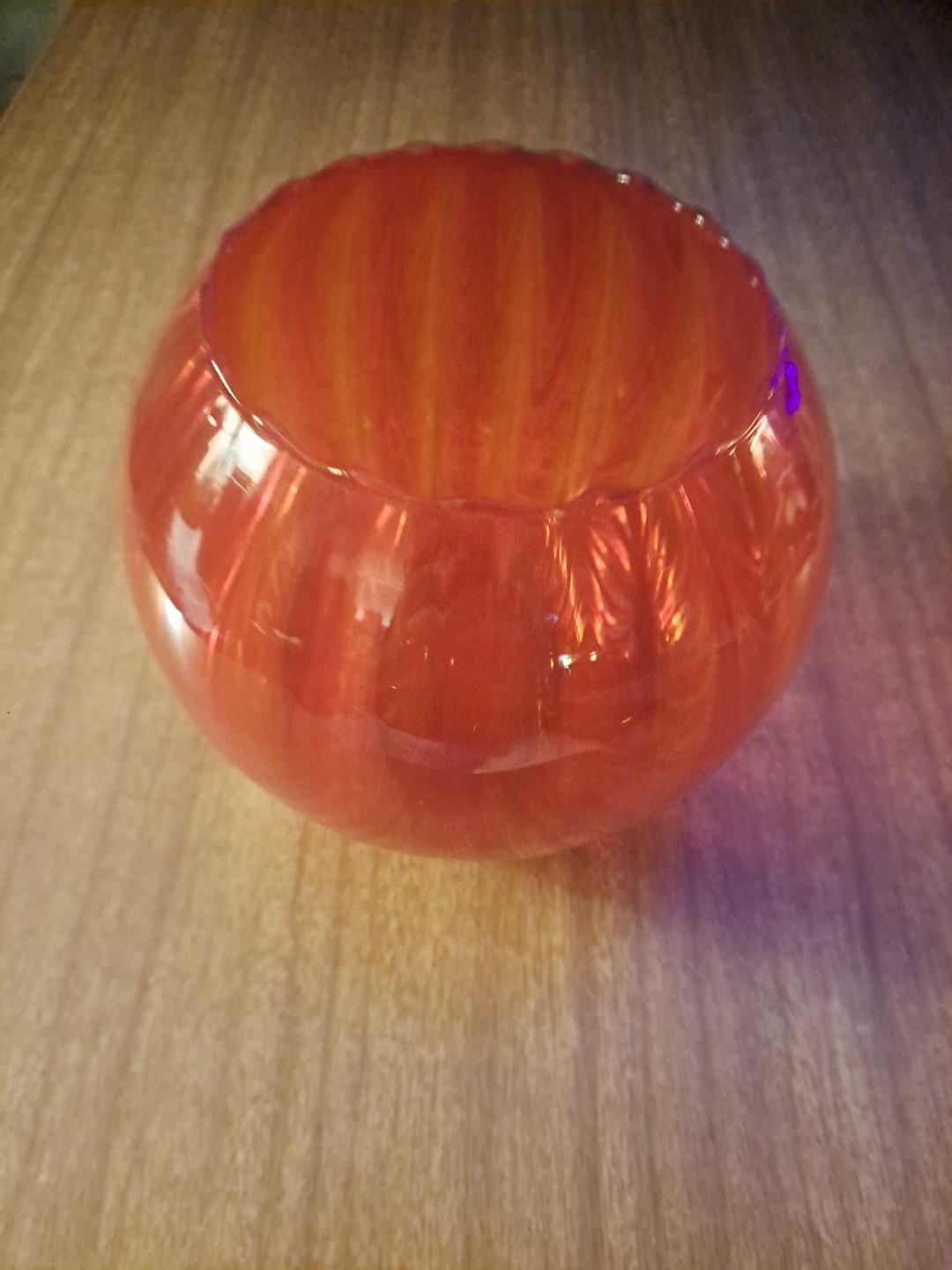 Vintage and hand blown Glass Bowl or vase