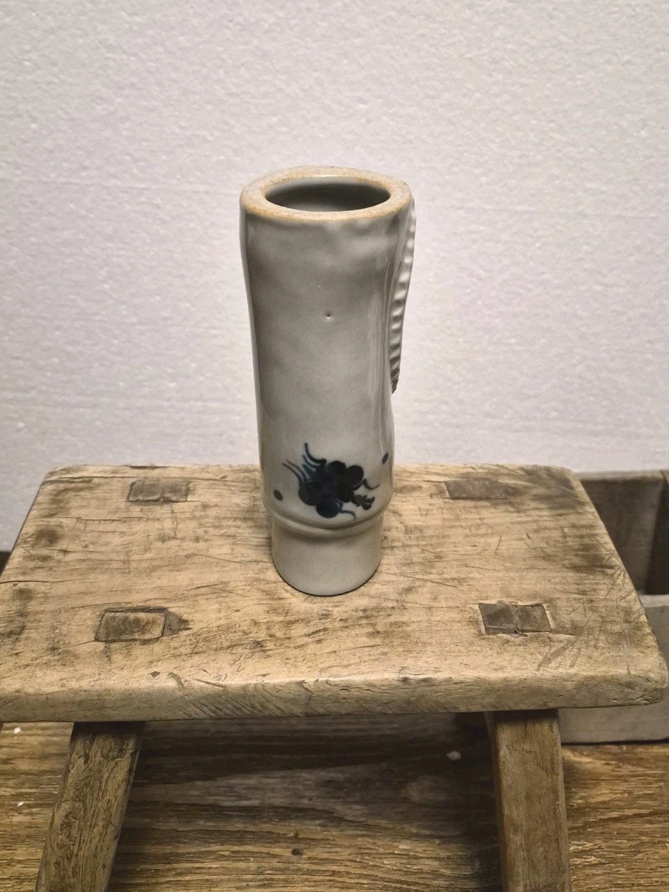 Iron Mountain Pottery Mini Zipper Vase Vintage East Tennessee 1982