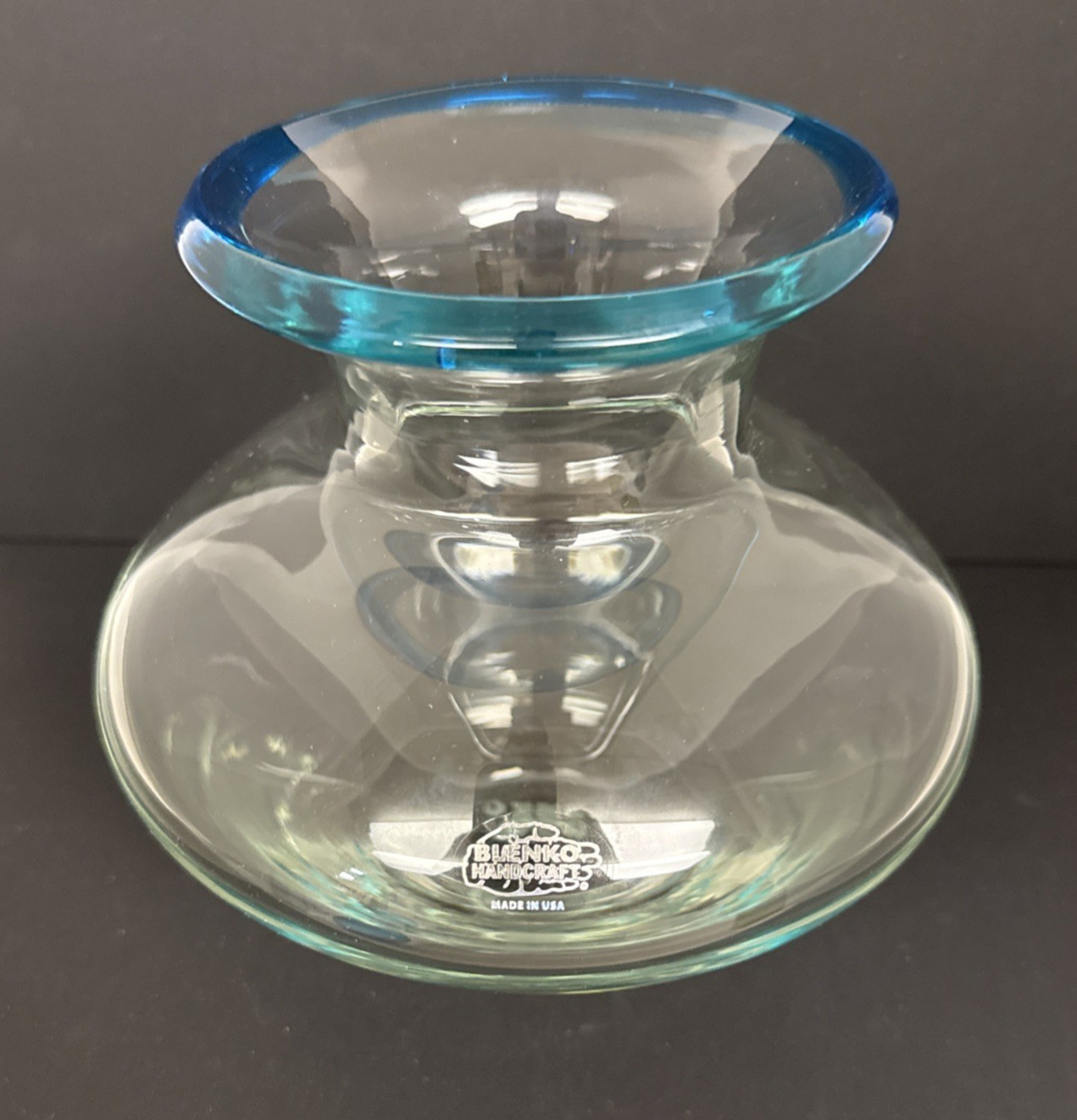 Blenko Glass Good Morning America Vase with Float Ball – Variation