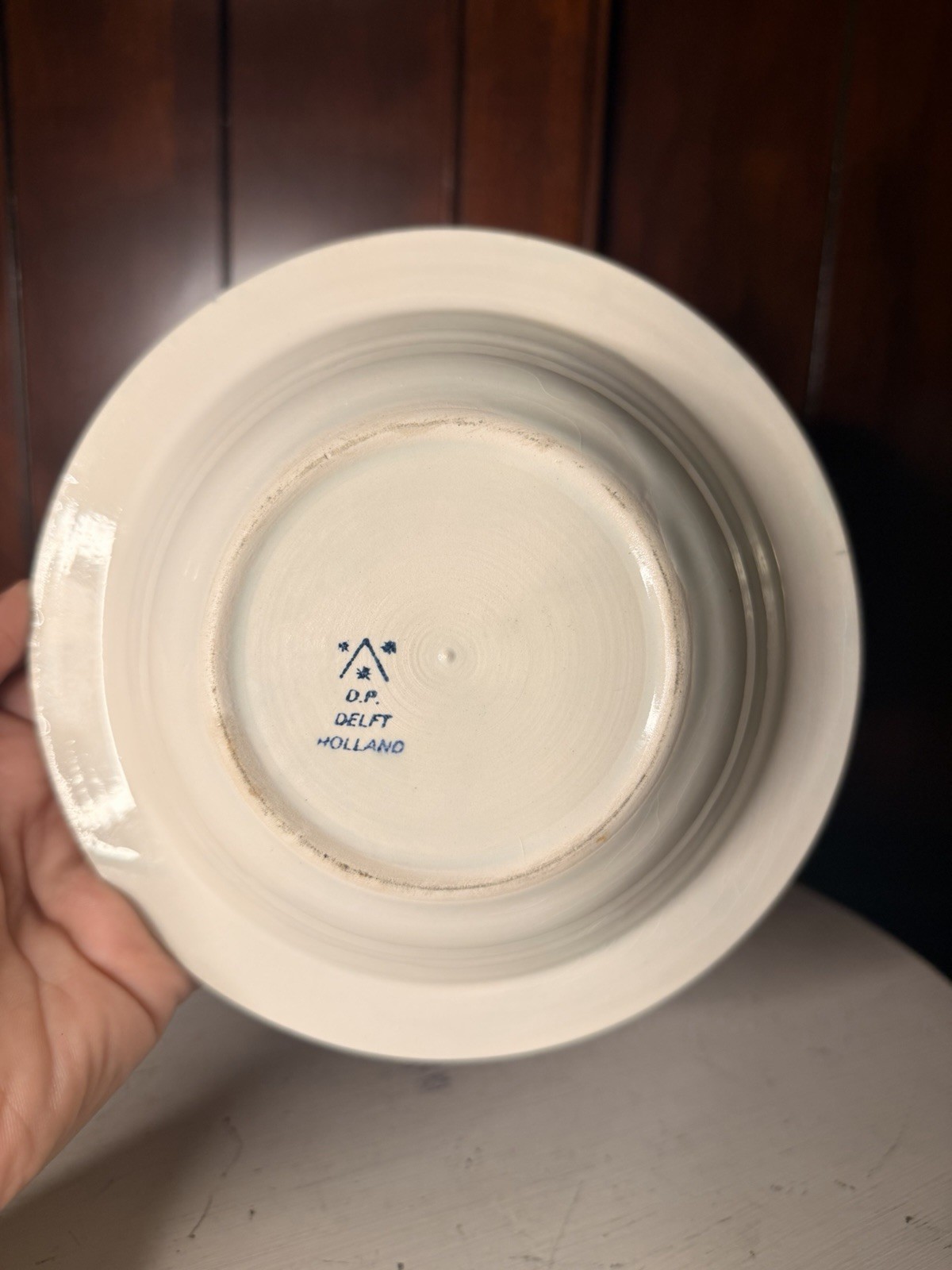 Delft Holland Blue White Bird and Flowers Floral Ashtray Hand Painted Trinket