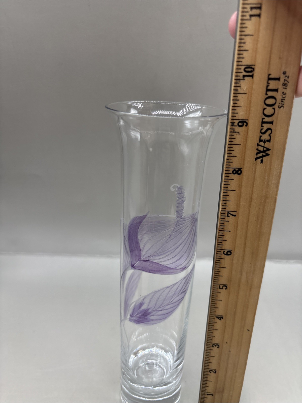 Vintage Sea Glasbruk Kosta Boda Art Glass Vase Rune Strand Flower Design