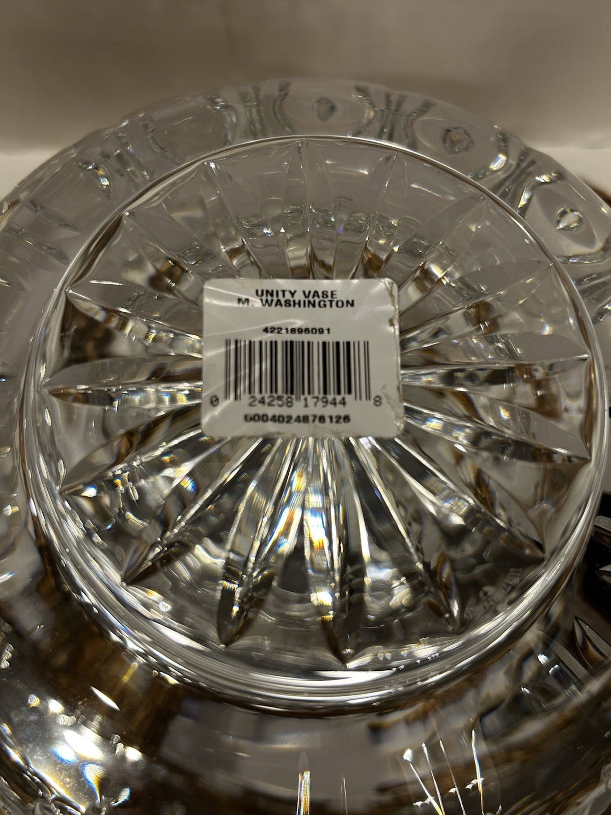 Waterford Crystal America’s Heritage Martha Washington Unity Vase Ireland