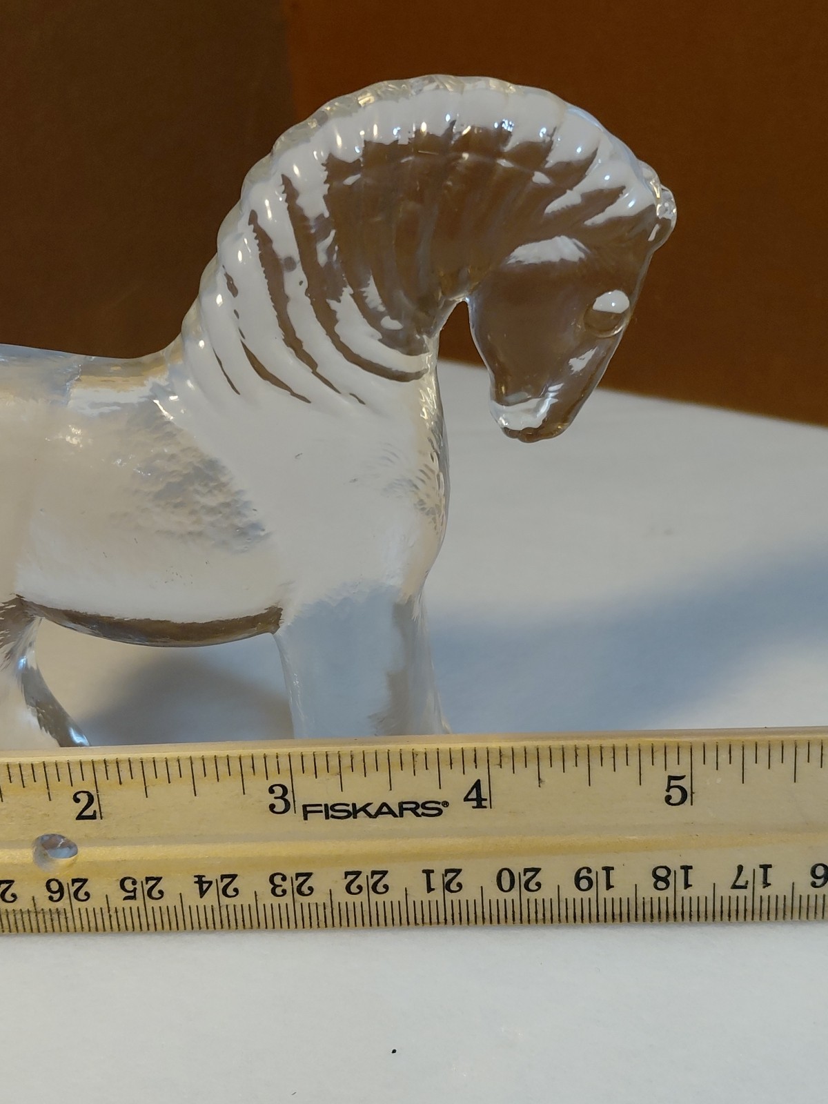 Kosta Boda Glass Horse Zoo Series? Clear Glass Flat Back 4.25″ X 5″ Figurine