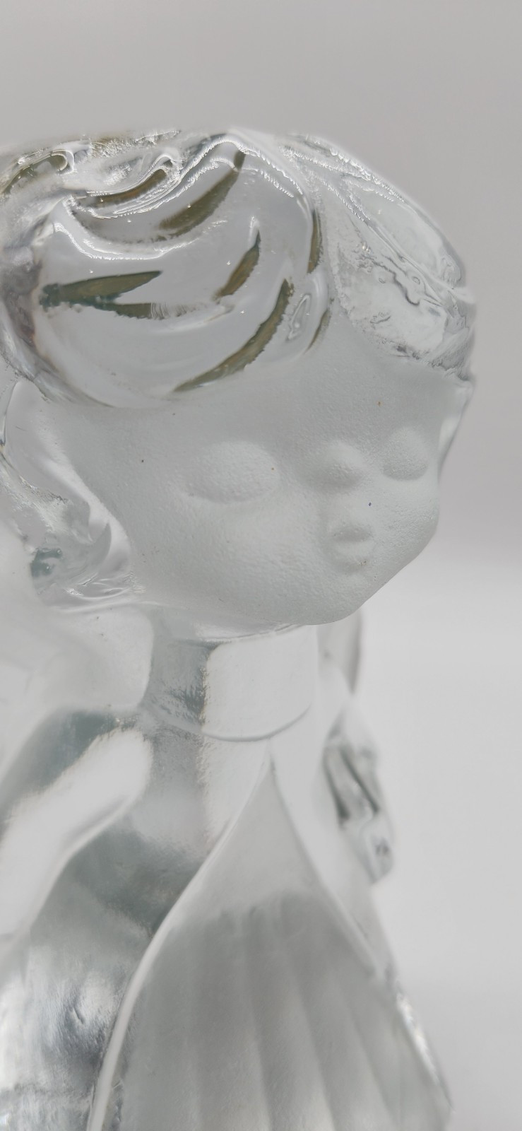 Vintage Viking Crystal Statue Kissing Girl Bookend 7.5” Orginal Sticker 4 LBS