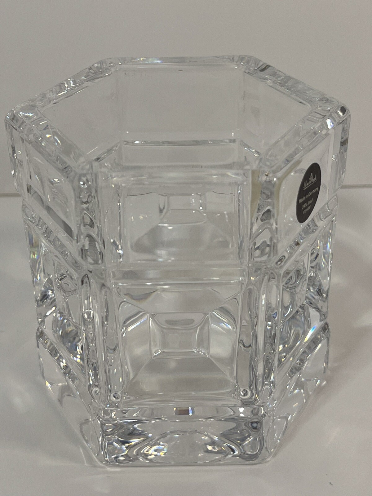 Rosenthal Domus Crystal Hexagon 3.25 Inch Votive Holder Germany