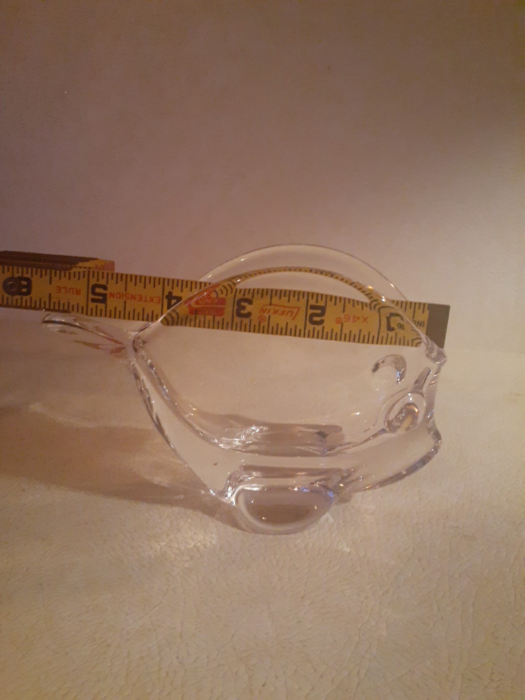VINTAGE Art Vannes (France) Crystal Fish Cigar Ashtray – 6.5”L x 4”H