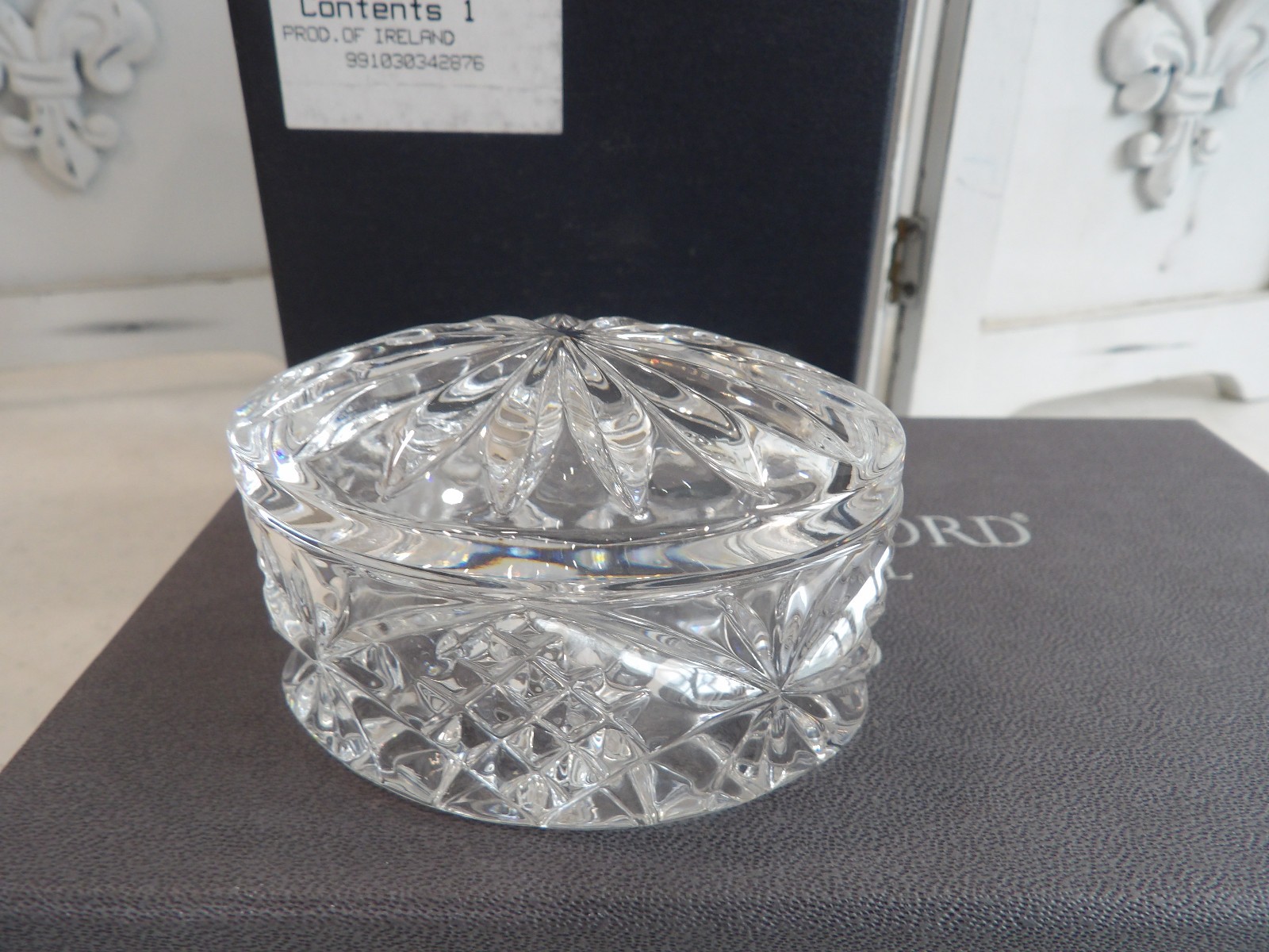 NIB~WS Waterford Crystal Society Enrollment Keepsake Jewelry Box~Jim O’leary