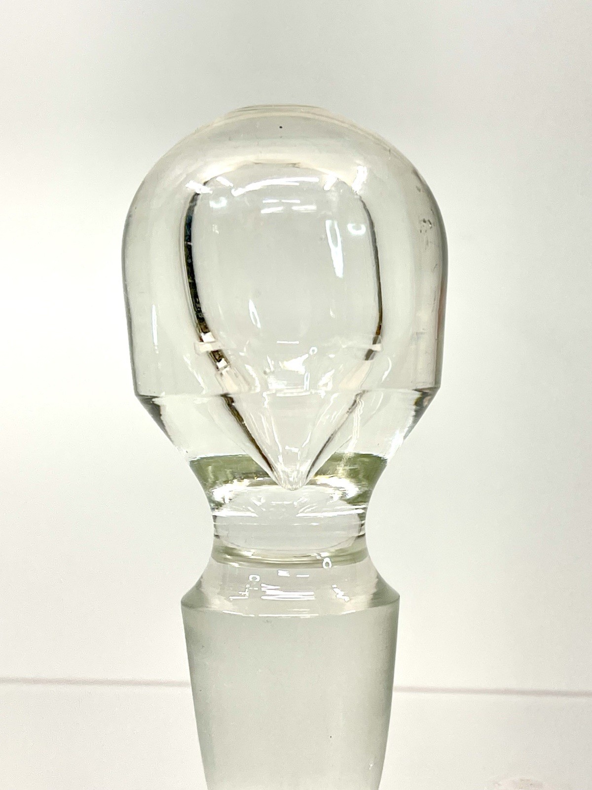 Vintage Glass Lead Crystal Controlled Bubble Bottle STOPPER ONLY Decanter jar