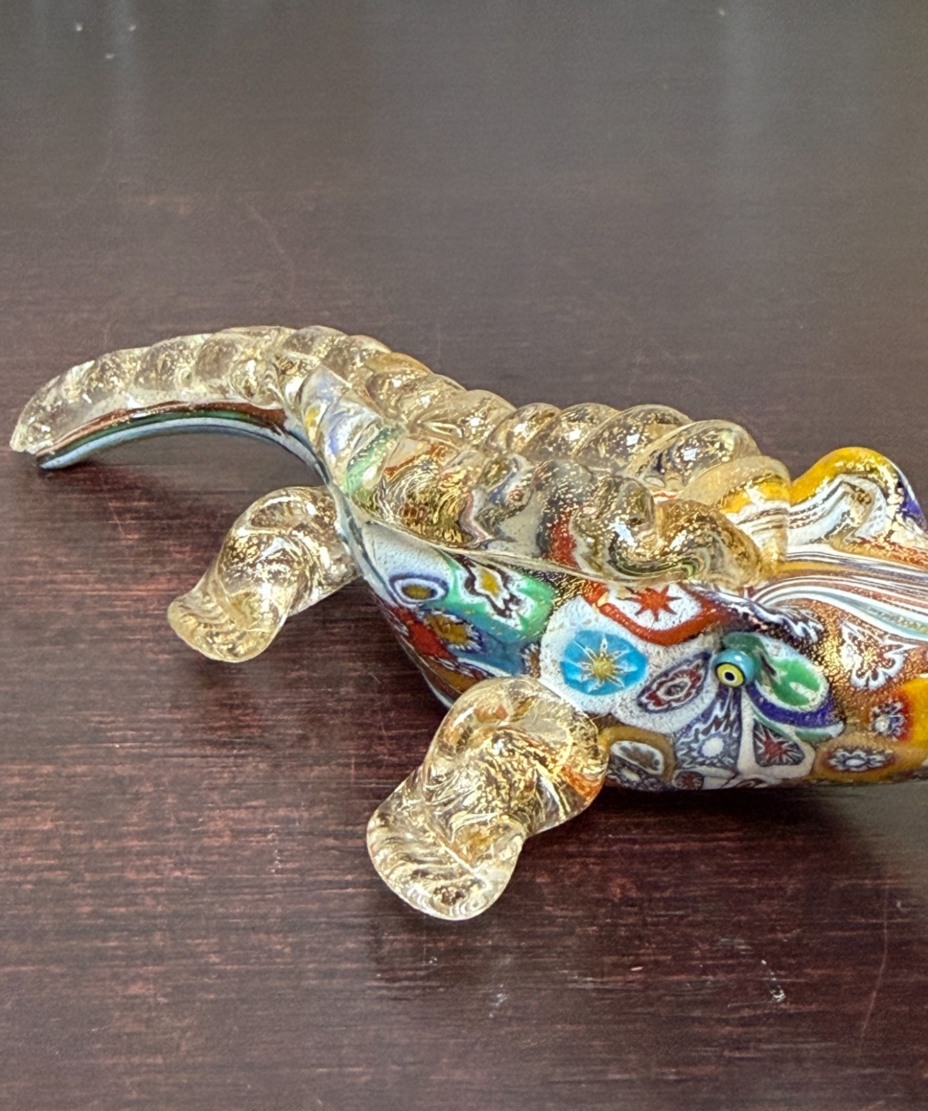 Murano Glass Handcrafted Crocodile Alligator in Rich Colours Italian Art