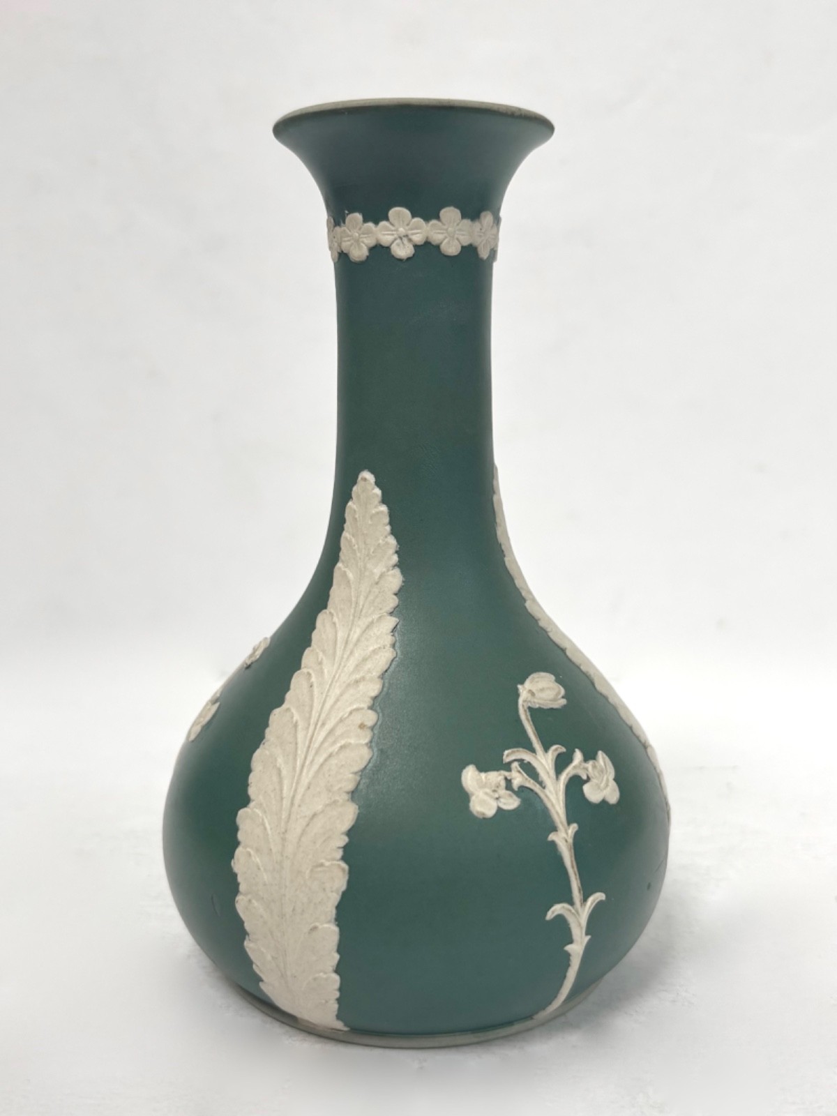 Dudson Brothers Jasper Dipped Green Bud Vase ca. 1930