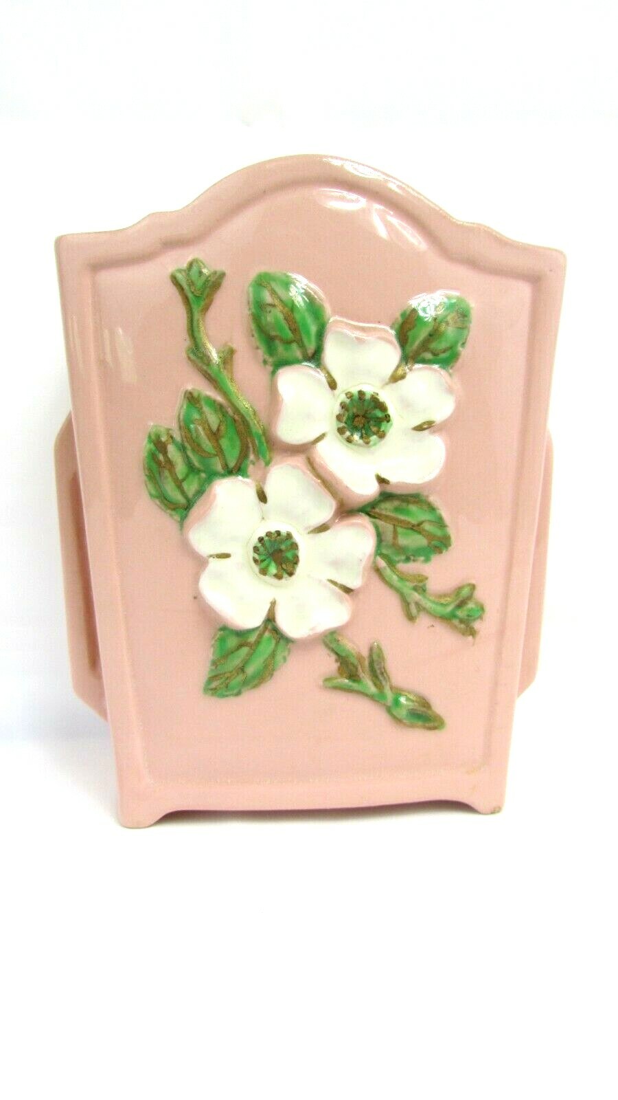 Hull Art Rosella Dogwood Vase Vintage Peach White Nostalgic R-7-6 1/2