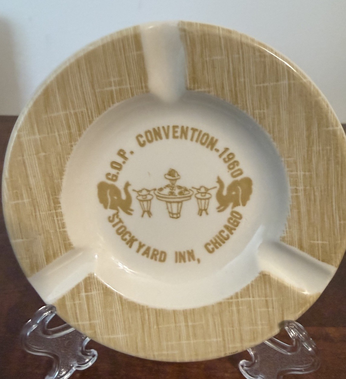 Royal China Advertising Ashtray 1960 GOP Convention Chicago