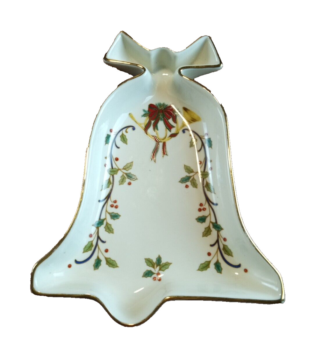 Mikasa Holiday Elegance Fine Porcelain Holiday Bell Candy Dish Christmas