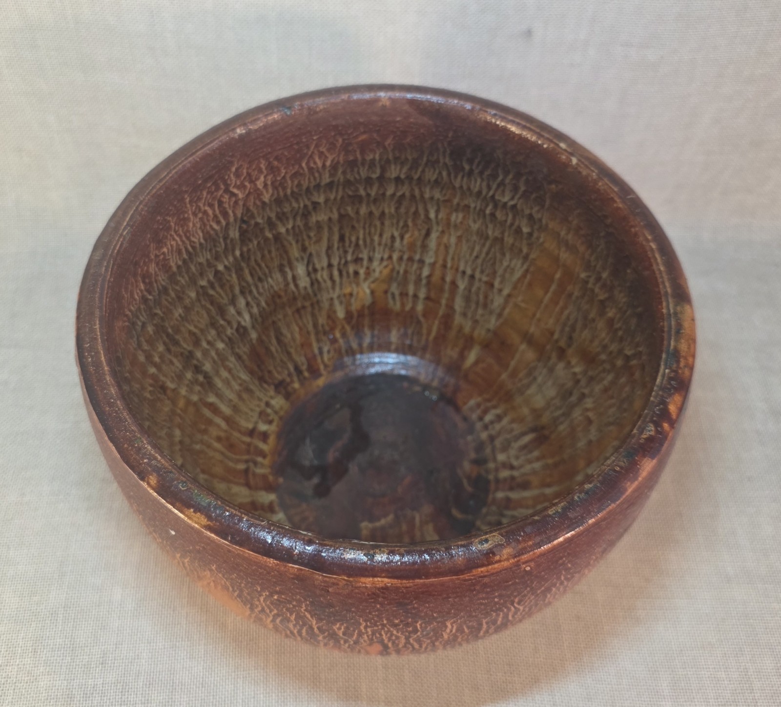 FAT LAVA Drip Glaze Handmade Orange Pottery Bowl Pot Planter Sculpture Vase
