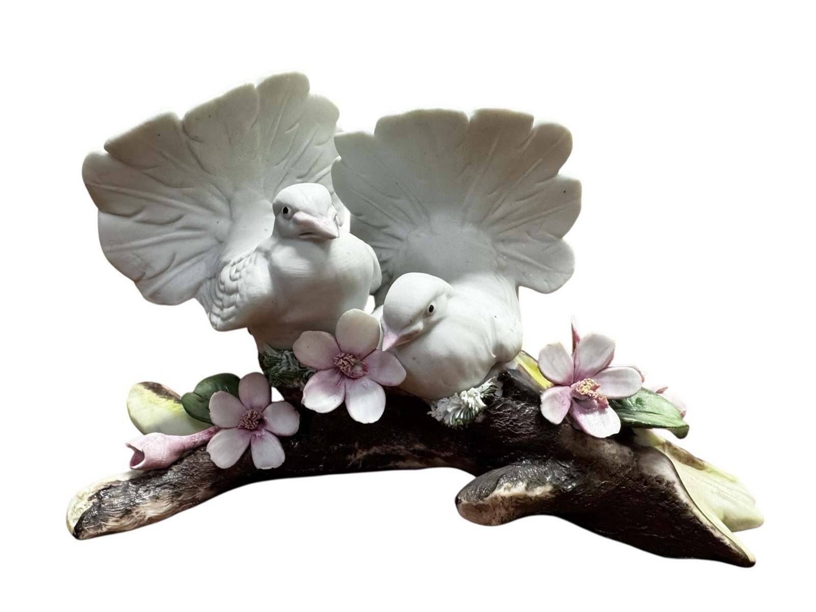 Vintage Capodimonte, Aita Two Doves on Branch – Made in Italy