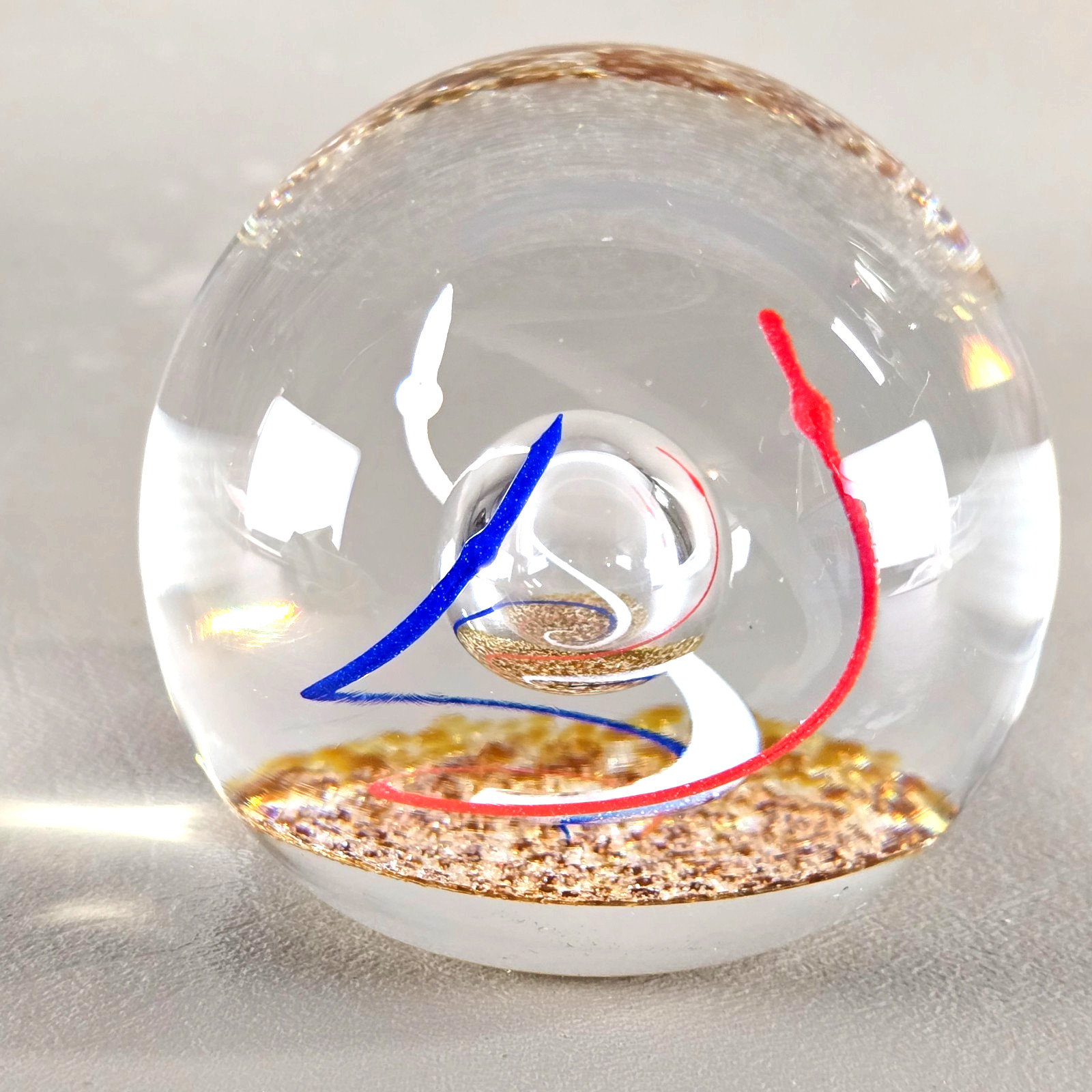 Caithness Desert Storm Victory Art Glass Paperweight Limited Edition 3.25 Inch