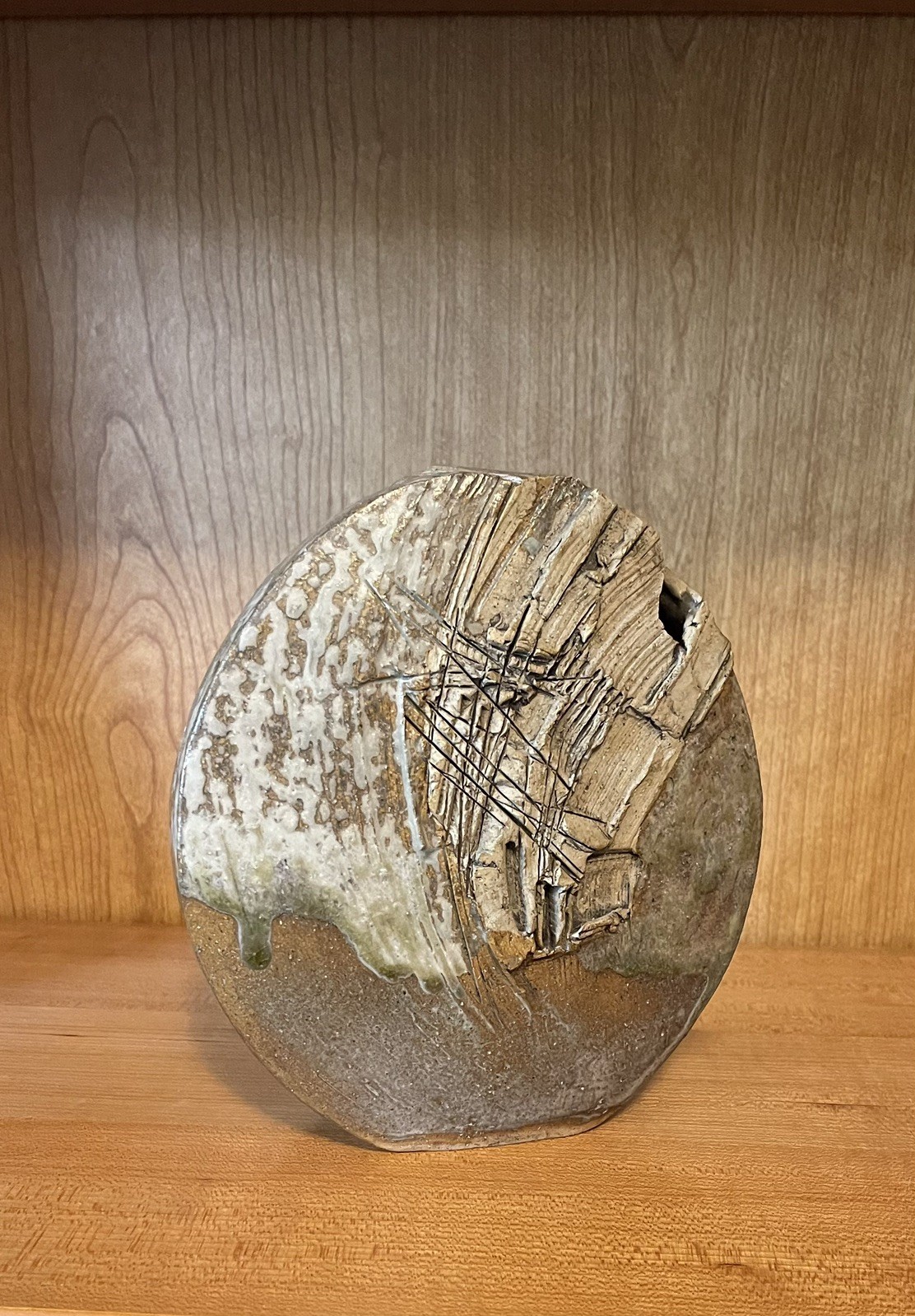 Nelfa Querubin Tompkins Vintage Pottery Vessel Vase Rare Brutalist 1993