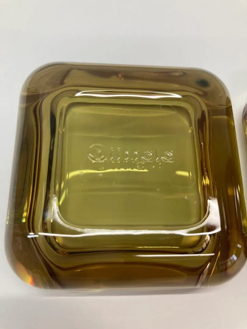 Iittala Vitriini Yellow Pink Rose Olive Trinket Box 6cm x 6cm 3 Set Rare Used FS