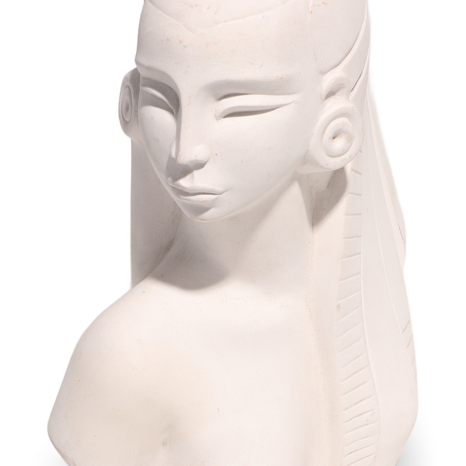 Egyptian Woman Bisque Porcelain Statue – Vintage Figurine