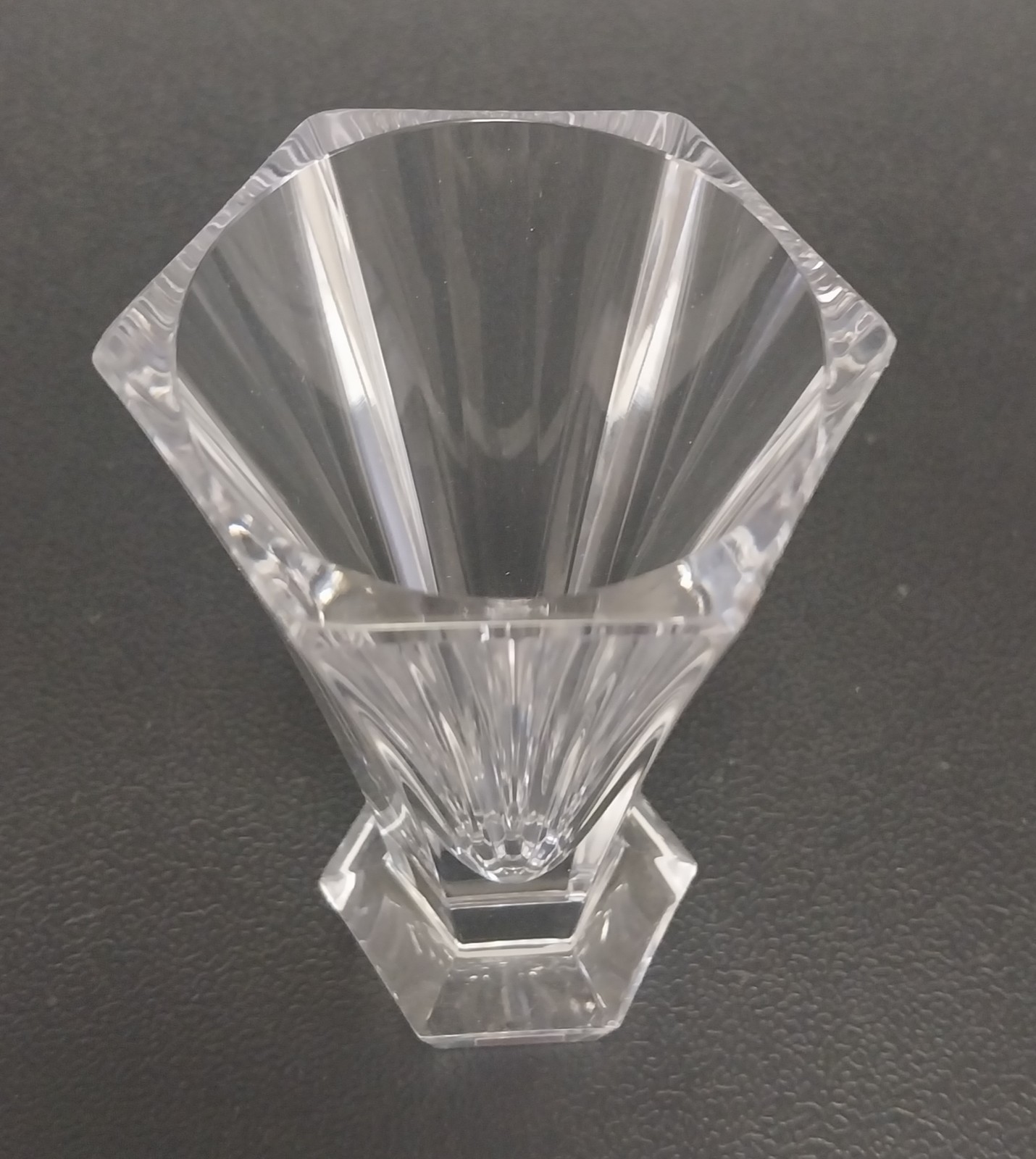 Moser “Unity” Clear Lead Free Crystal Cut Vase