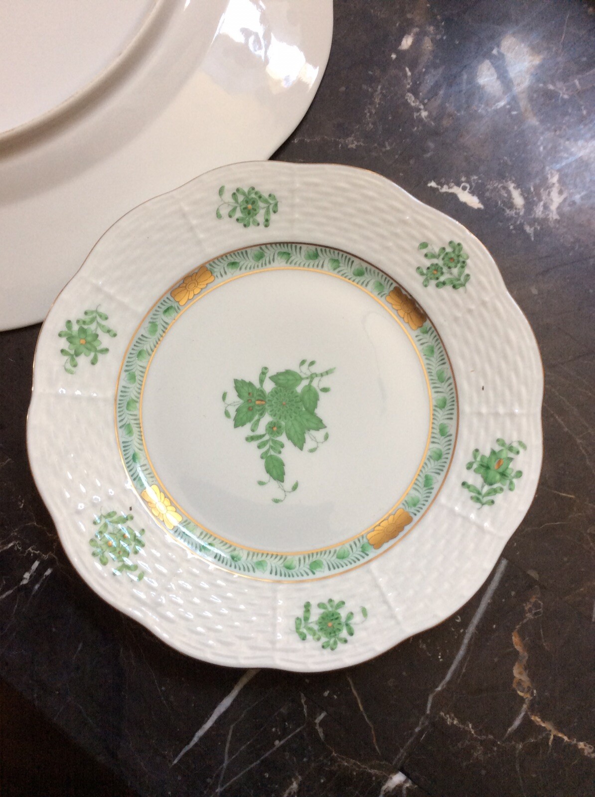 NEW HEREND HUNGARIAN FINE PORCELAIN PASTRY SET OF 13