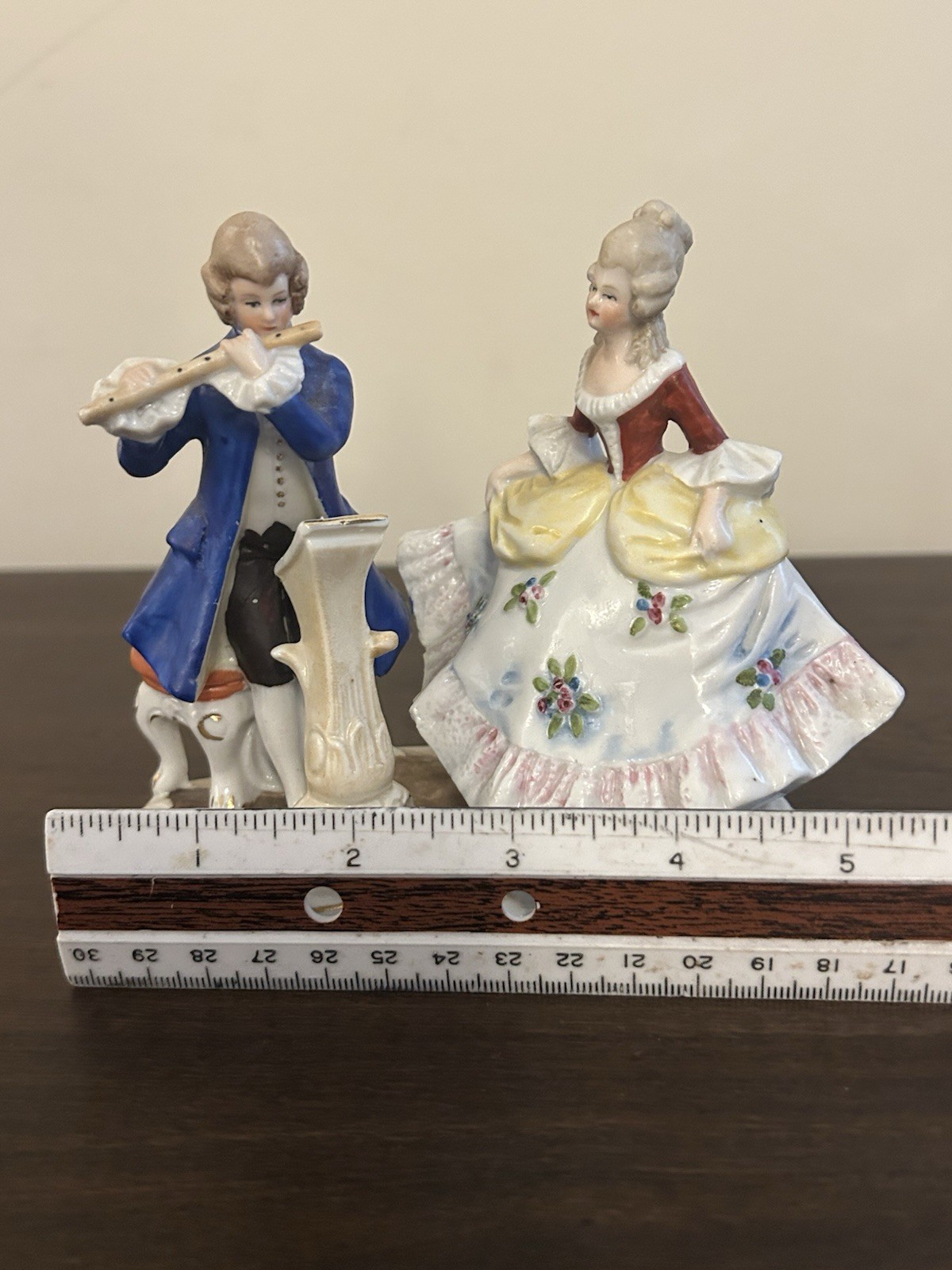 Antique German marked Porcelain Figurine Music Flute Bridgerton Gräfenthal?