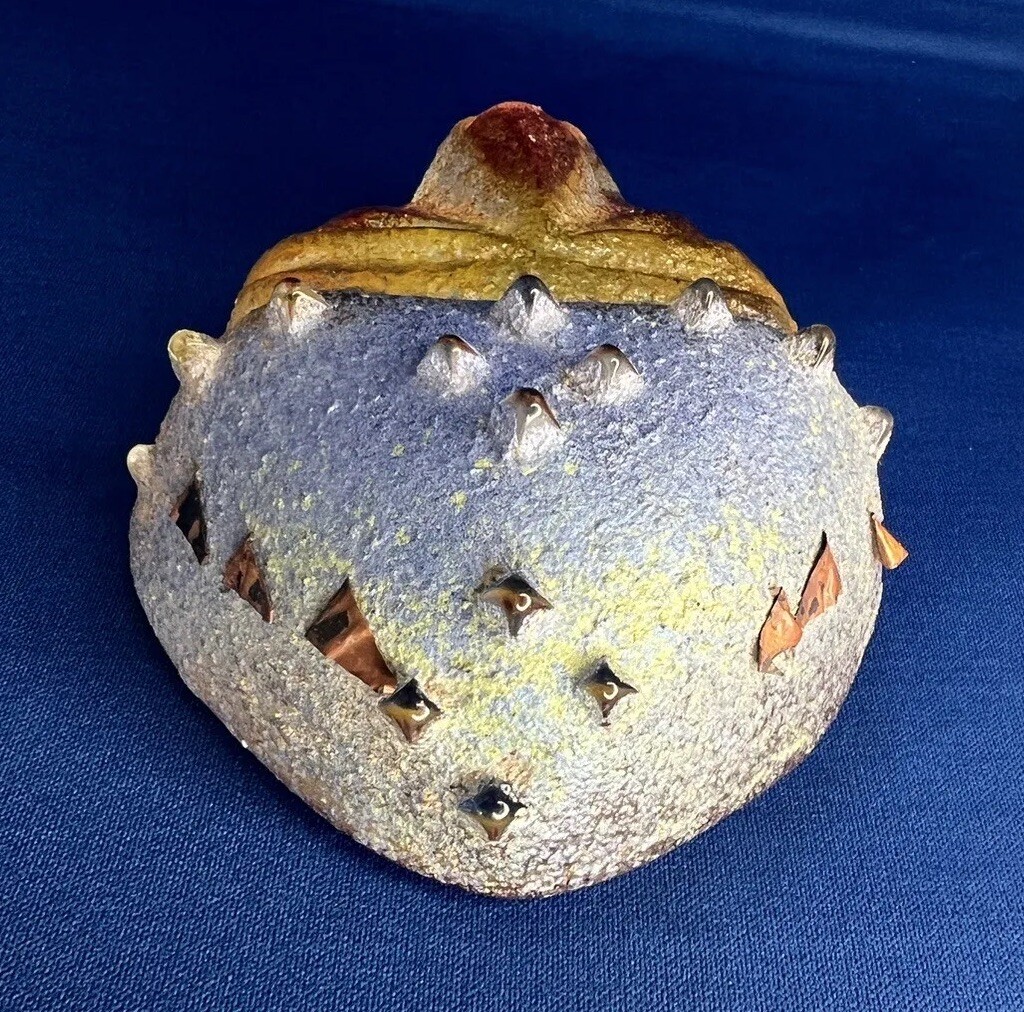 Diane Ferland signed mask ~ art glass