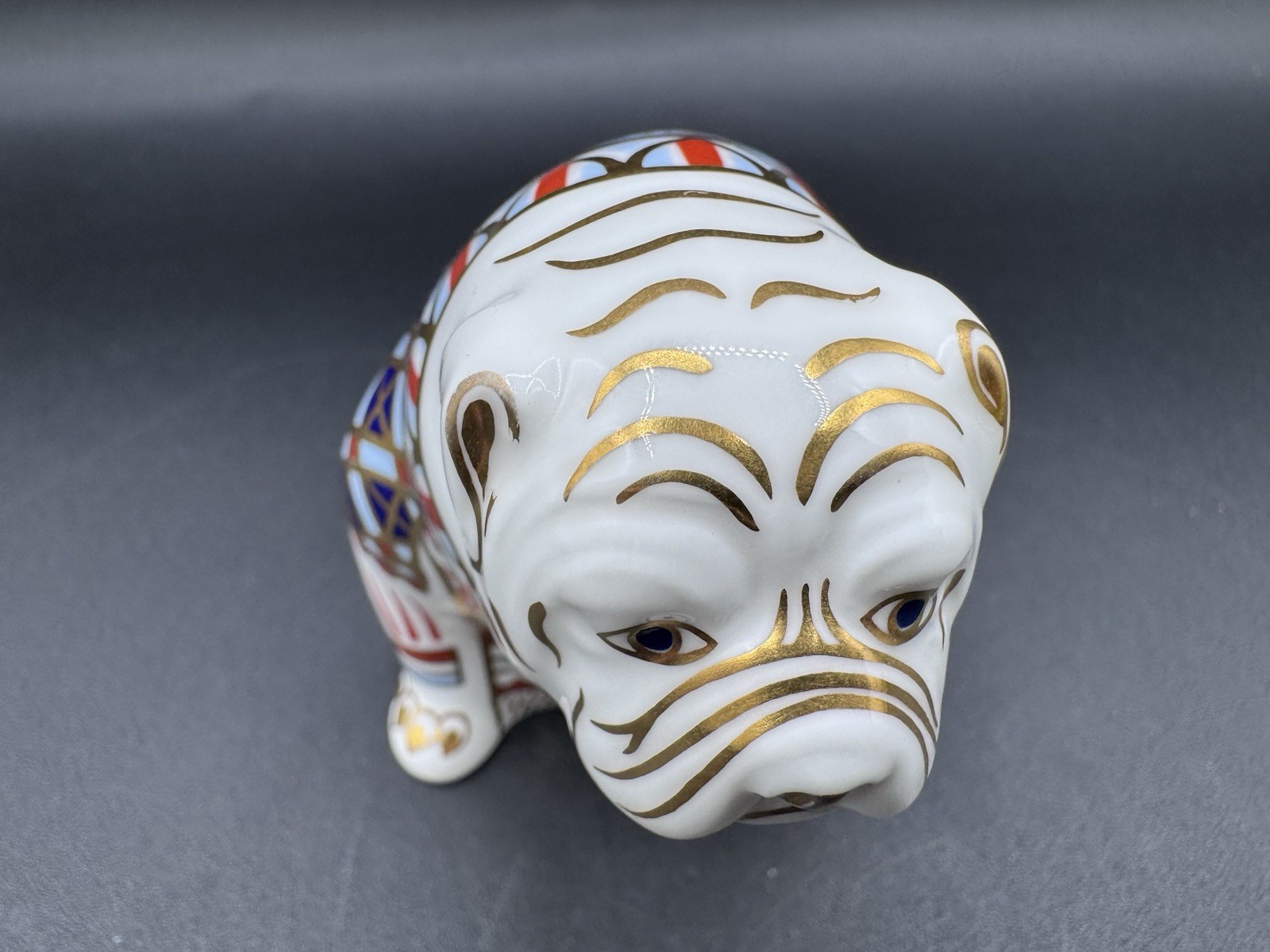 Royal Crown Derby “Bulldog” Paperweight Collection 22k Gold Bone China Dog~~LIV