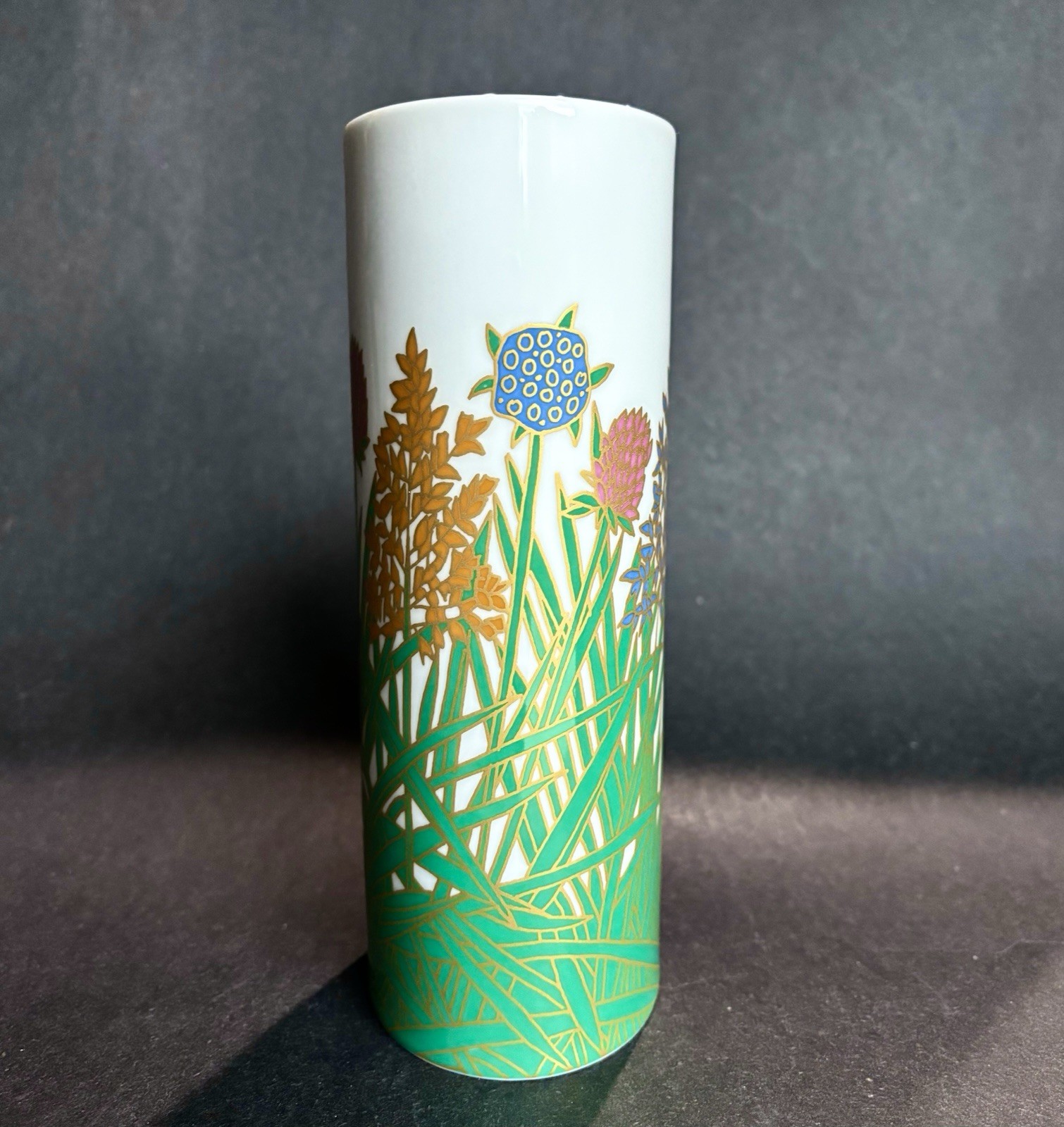 Wolf Bauer Signed Rosenthal Studio-line Flora Vase, Germany Wild Flowers MINT