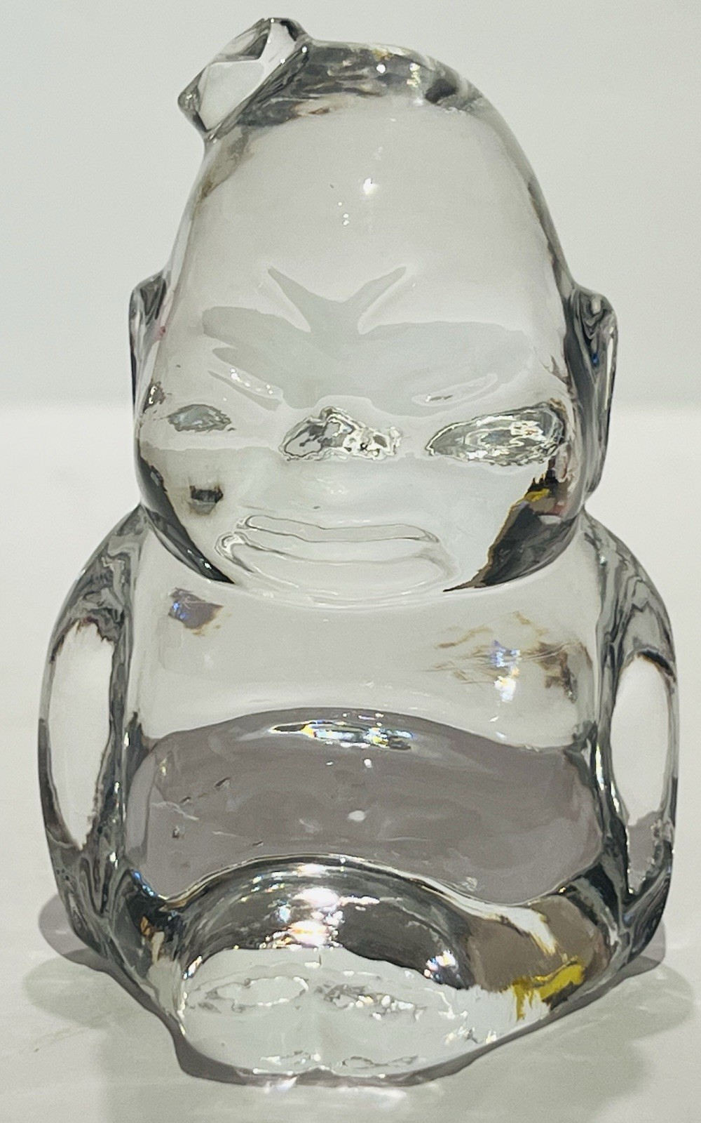 Vintage Cosmos Glass Buddha Figure Paperweight
