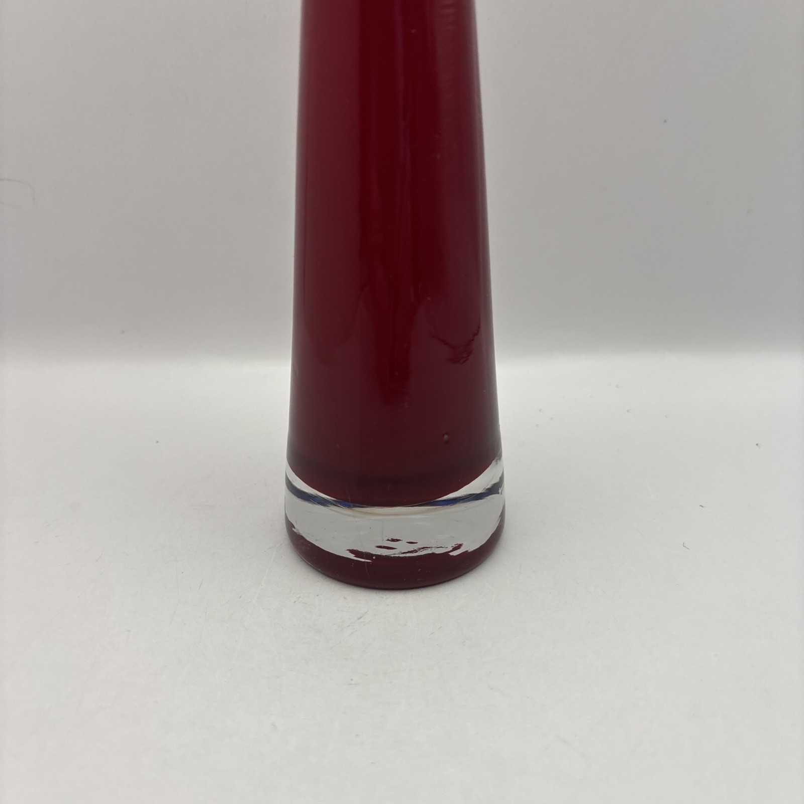 Modern ‘High Waisted’ Handblown Vase Abstract 8 Inch