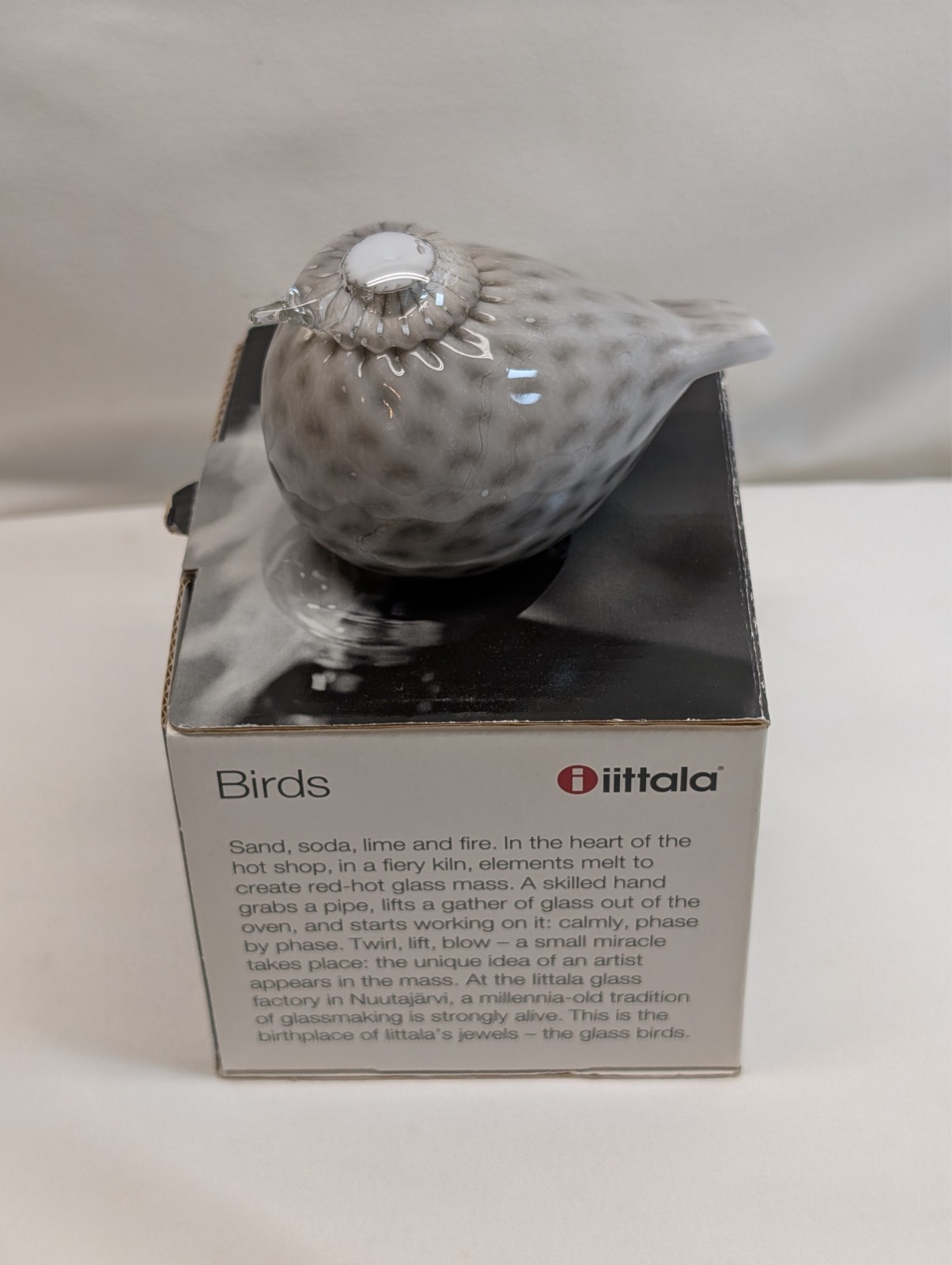 Iittala Oiva Toikka Tilda Art Glass Bird Figurine w/ Box Finland
