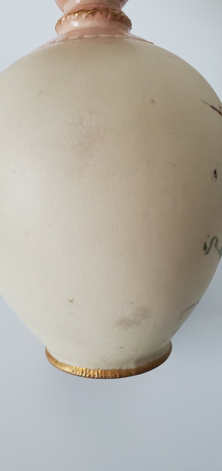 Vintage Royal Bonn Floral Vase with Gilding Ceramic 9.5″H