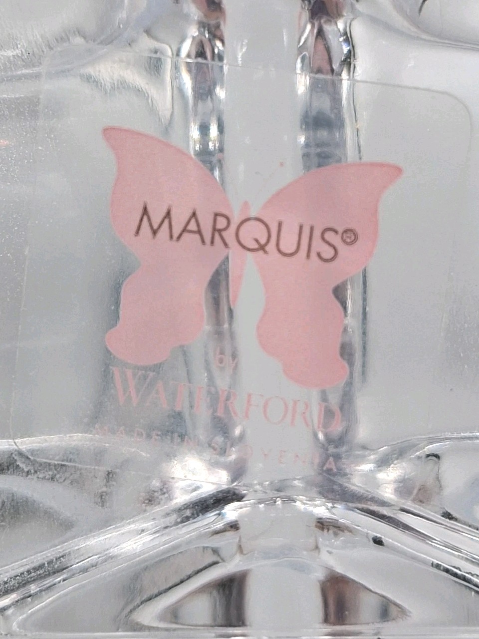 Marquis By Waterford Crystal Cathay Triangular Candlestick Holder 9-7/8″ Tall
