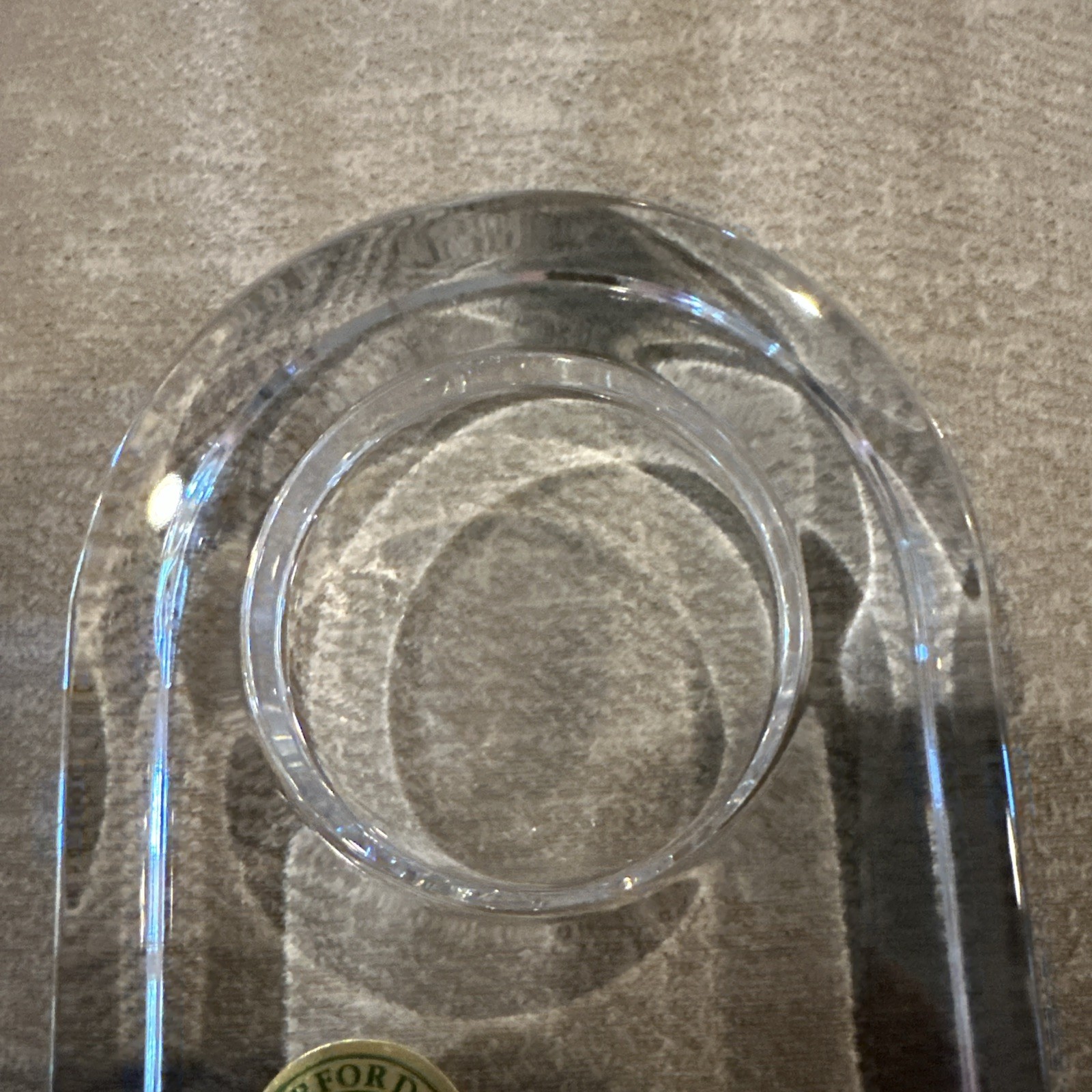 Beautiful WATERFORD Lismore Essence 5in Lead Crystal Desk Shelf Clock Excellent