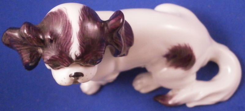 Augarten Porcelain Dog King Charles Figurine Figure Porzellan Hund Figur Vienna