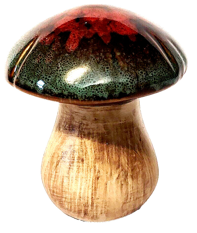 Ceramic Mushroom – 5″ Enchanting Figure – Spring Decor – Magical Charm