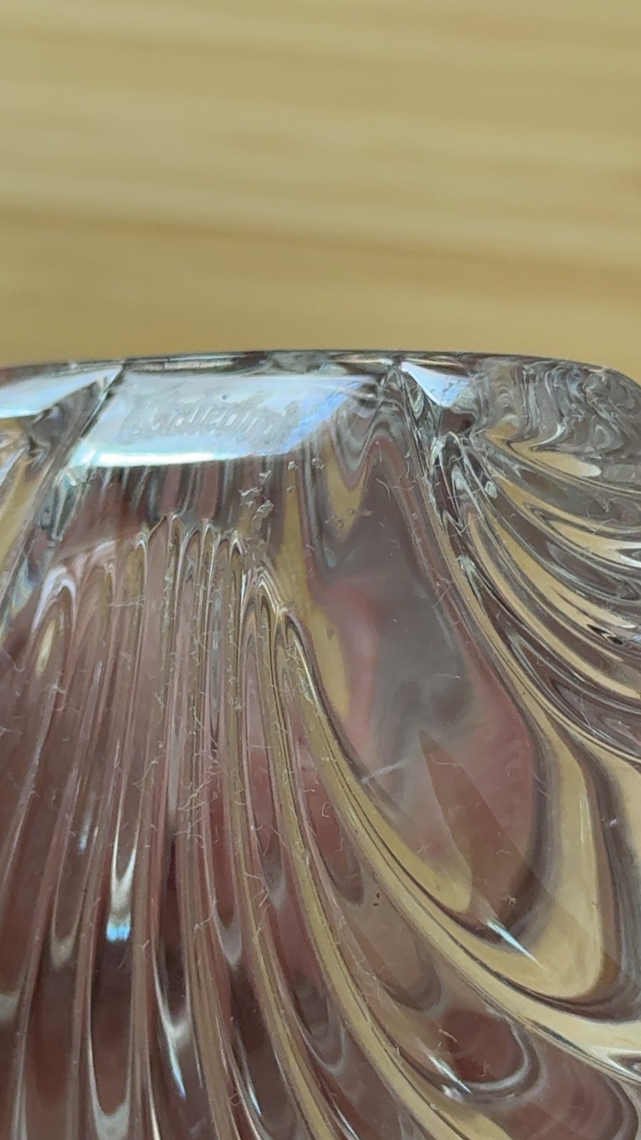 Vintage Waterford Seashell Scallop Shell Paperweight Clear Crystal Ireland