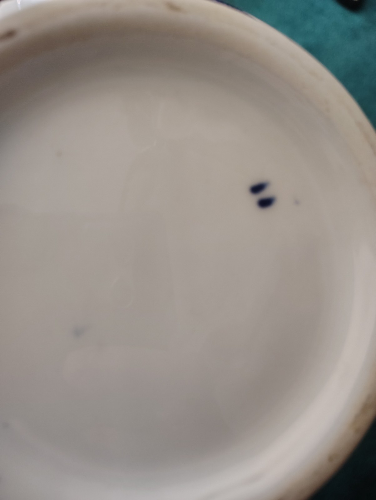 ANTIQUE Russian porcelain vase, cobalt & white floral, turn of the century mark.