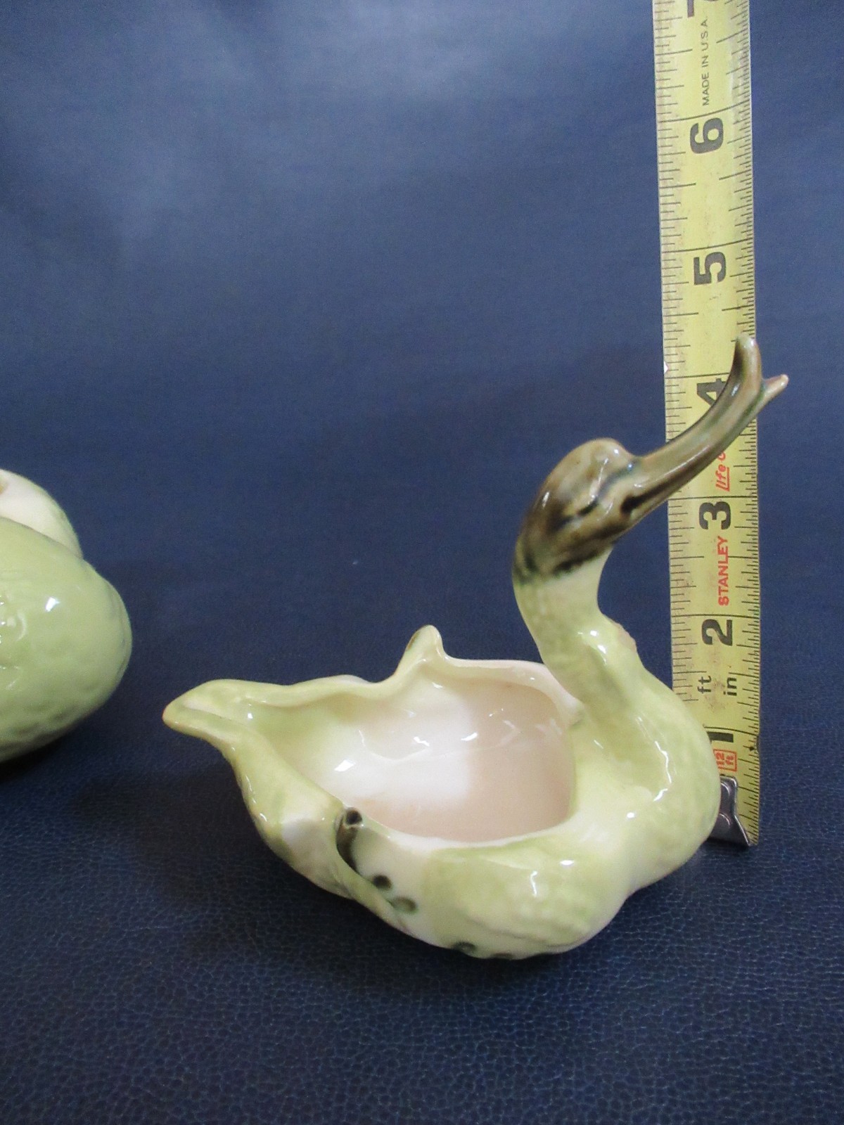 Vintage Mid Century Hull Pottery Swan Planter Bowl #80 #69 Green Set Of 3