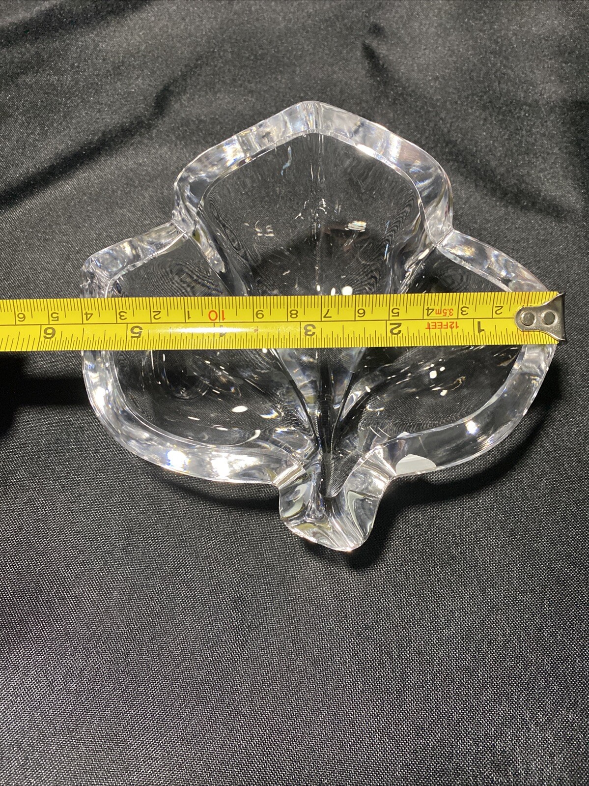 Orrefors Crystal Ivy Leaf Bowl